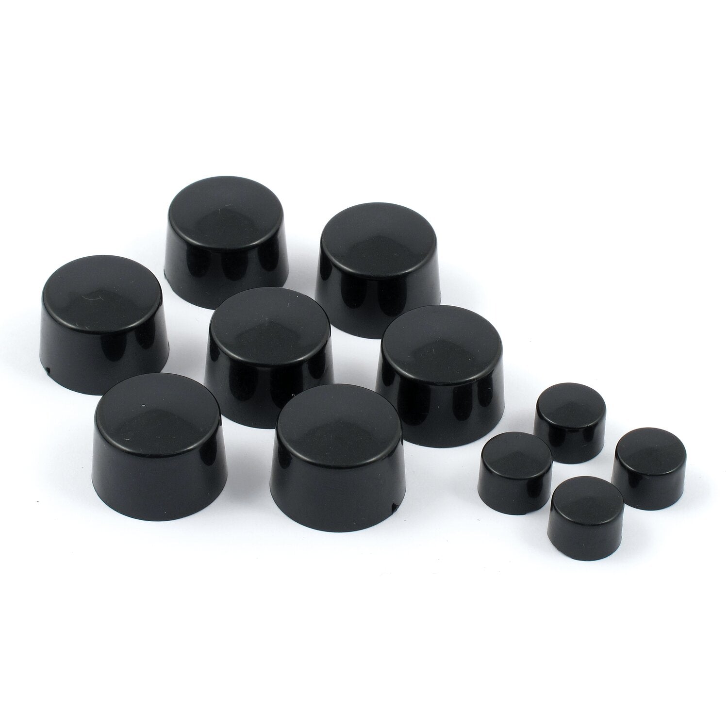 MCS Smoothtopps push-on bolt cover set - Black
