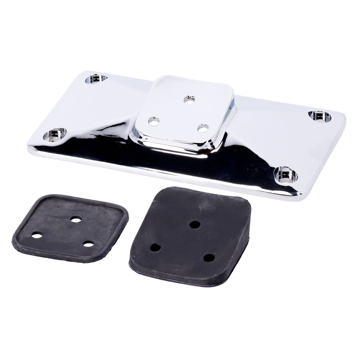 MCS License plate bracket pyramid - Chrome