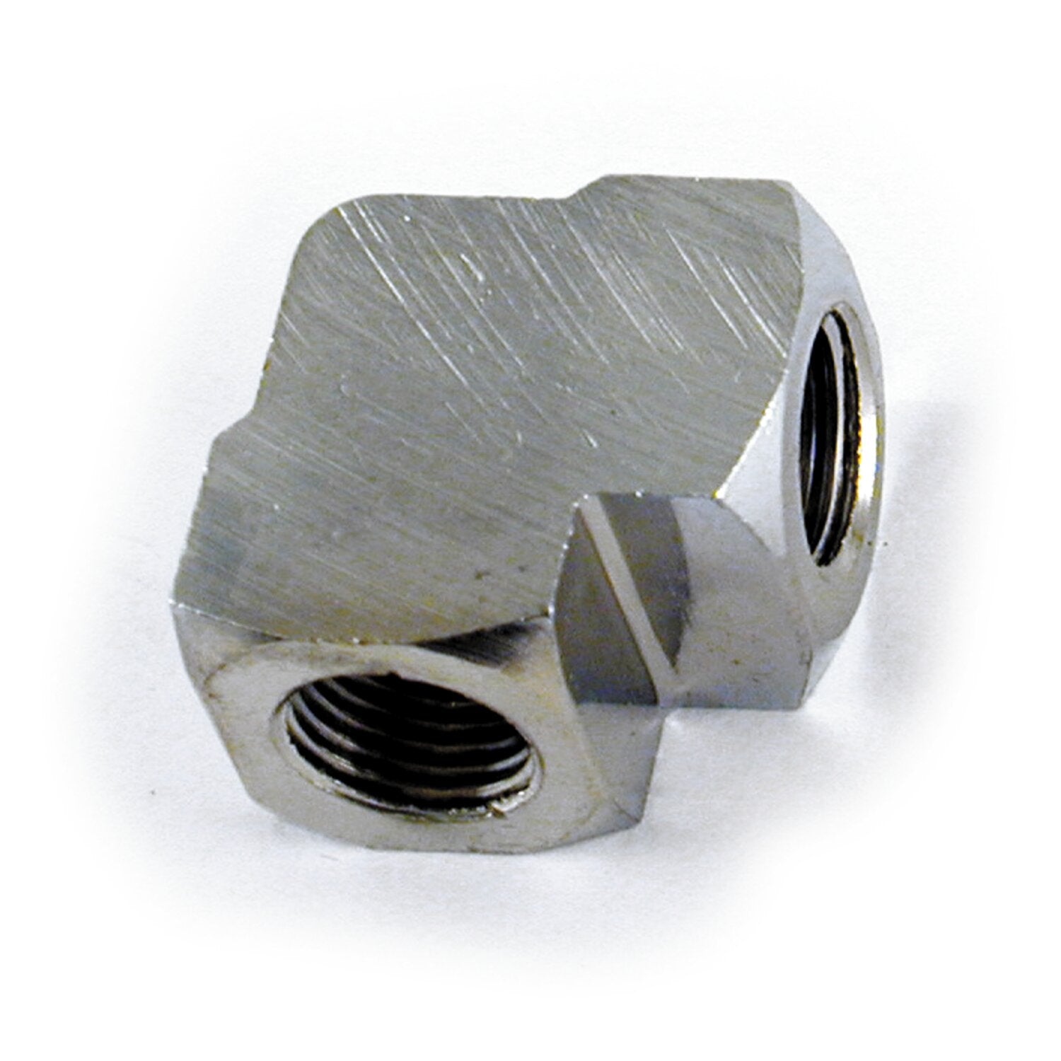MCS Oil gauge fitting 90° 1/8 NPT to 1/8" NPT - Chrome