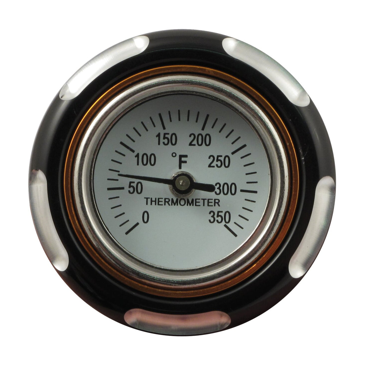 MCS Billet oil cooler with temperature gauge - Black