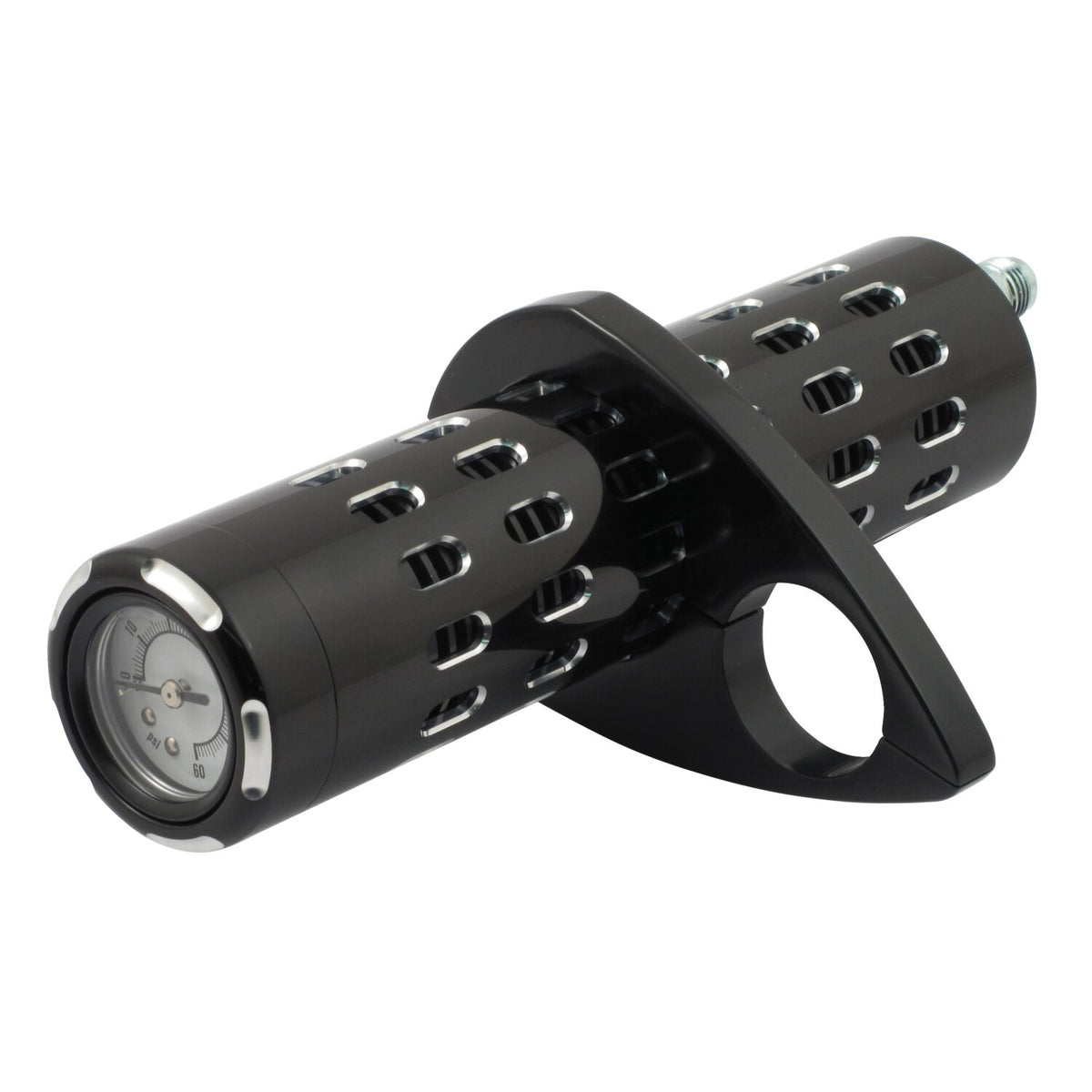 MCS Billet oil cooler with oil pressure gauge - Black