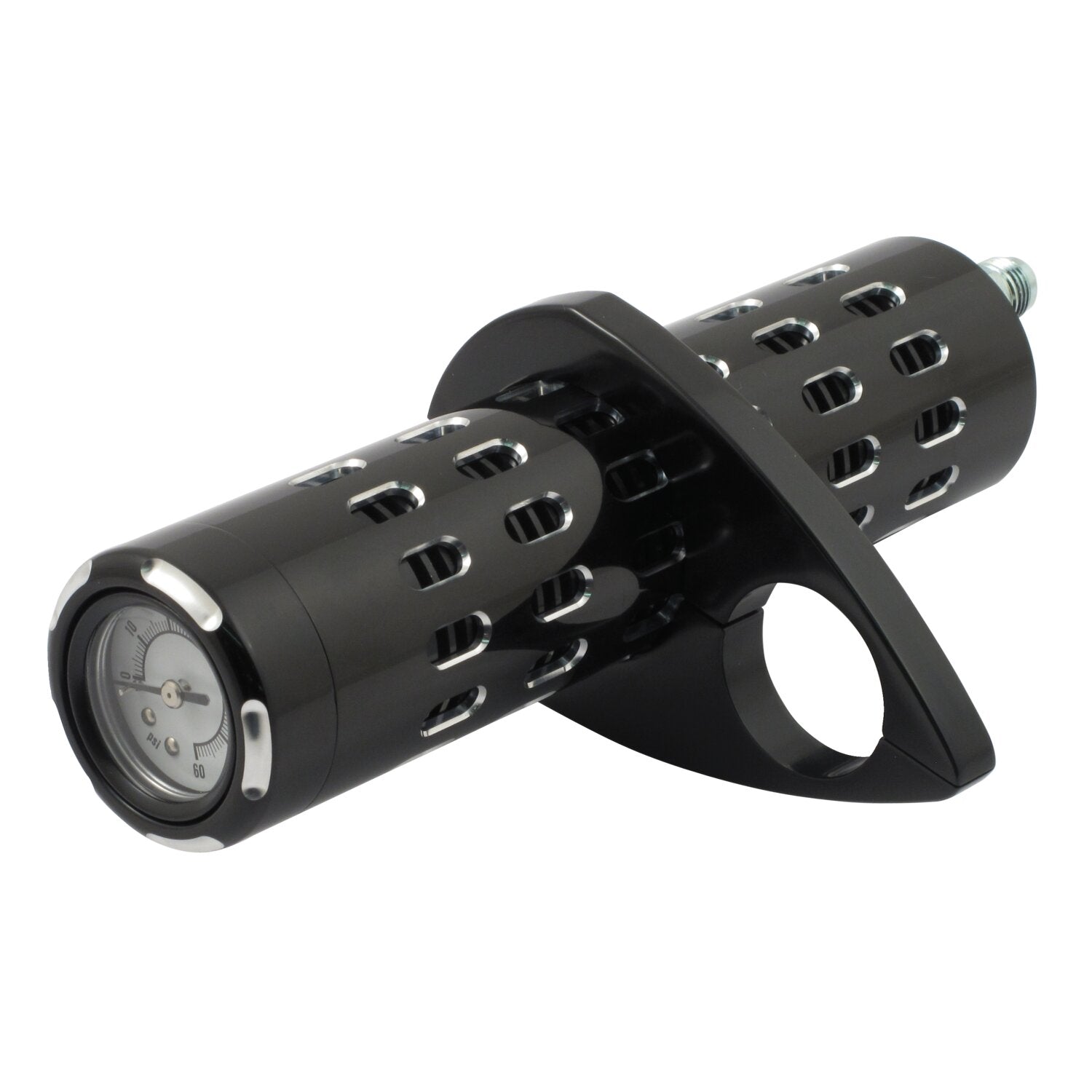 MCS Billet oil cooler with oil pressure gauge - Black