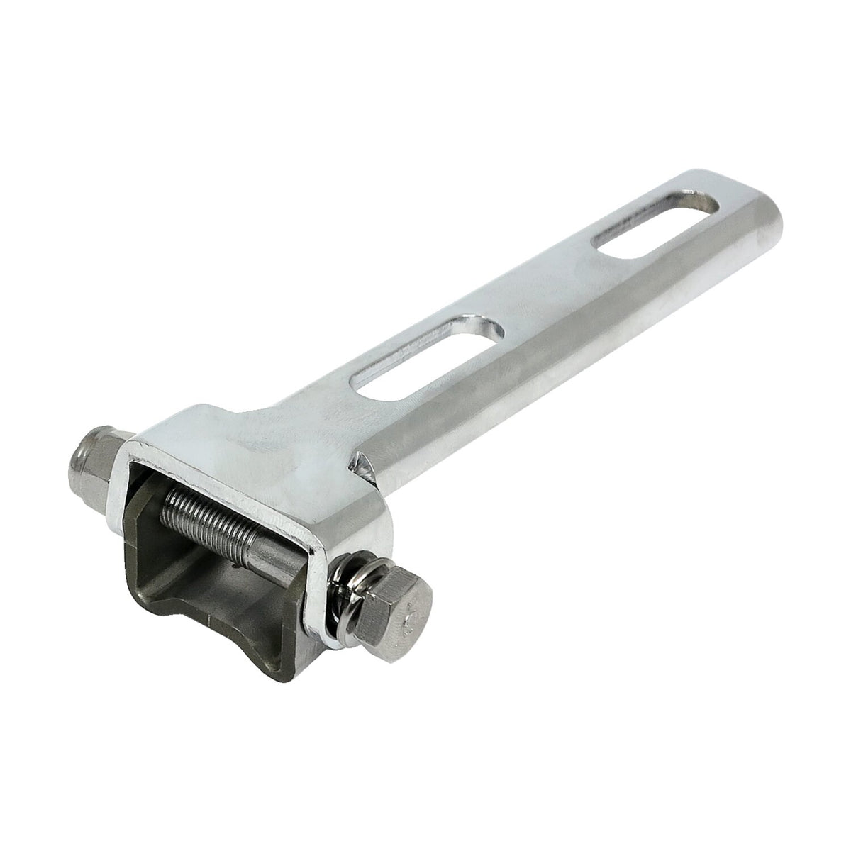 MCS Universal solo seat hinge square mount weld-on - Chrome