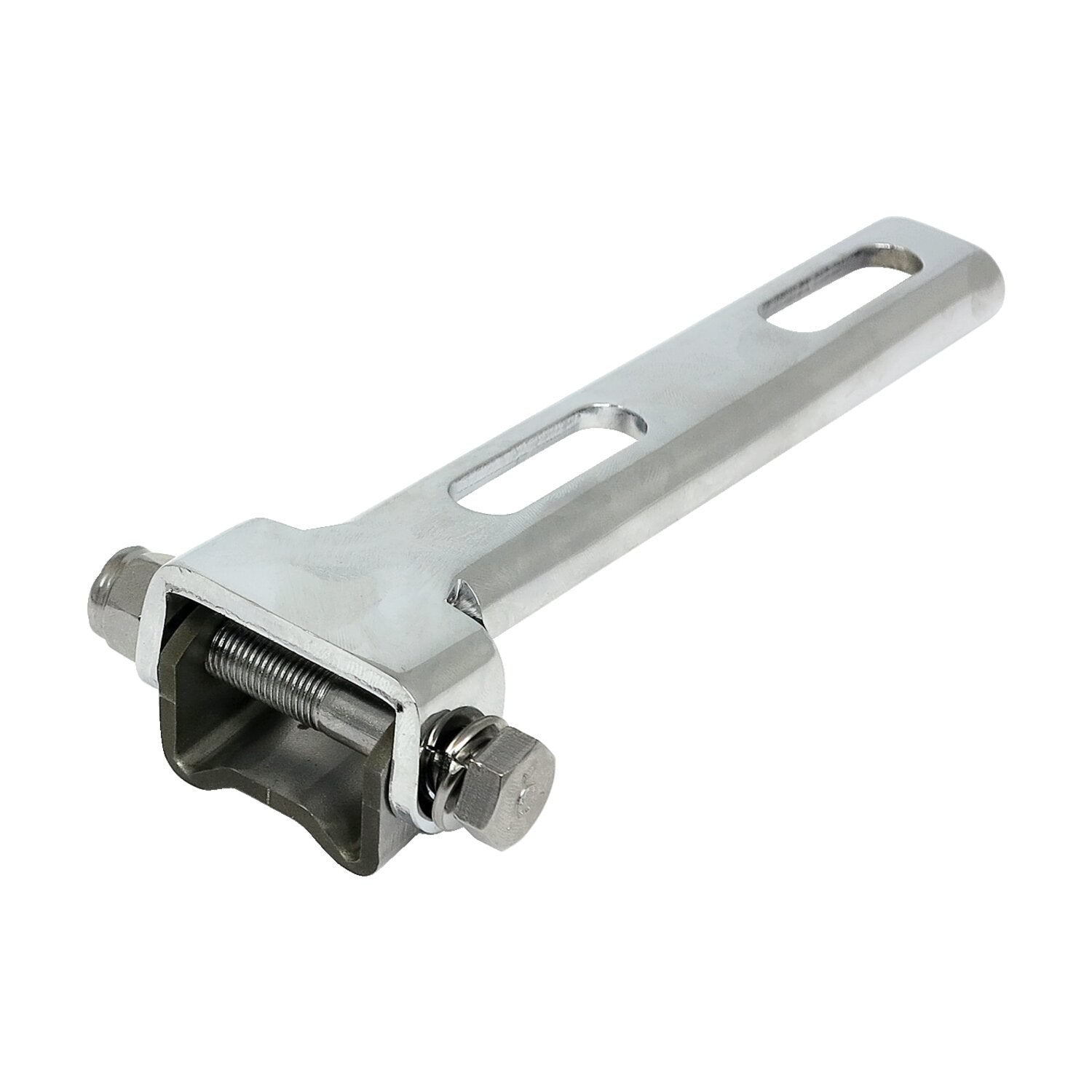 MCS Universal solo seat hinge square mount weld-on - Chrome