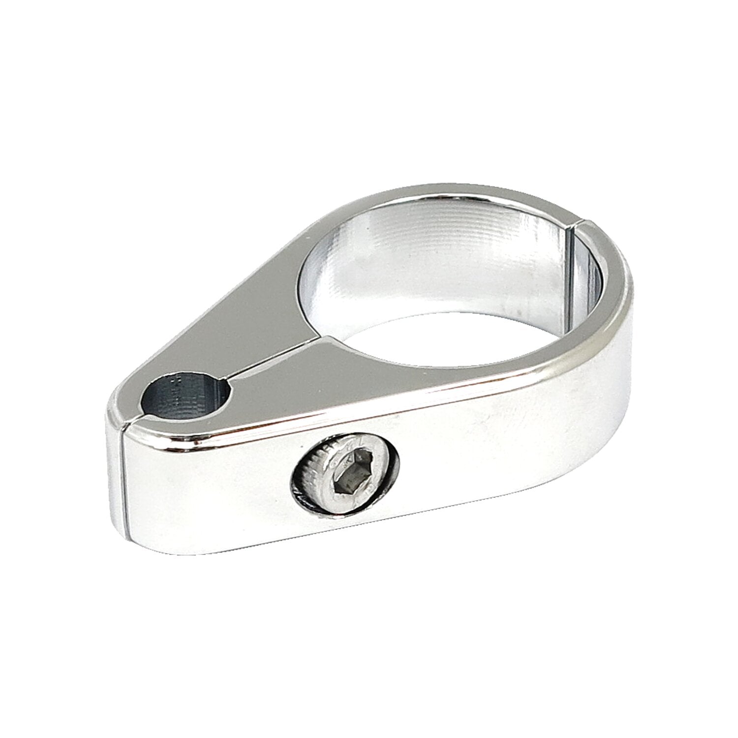 MCS 2-piece frame cable clamp - Throttle - Chrome