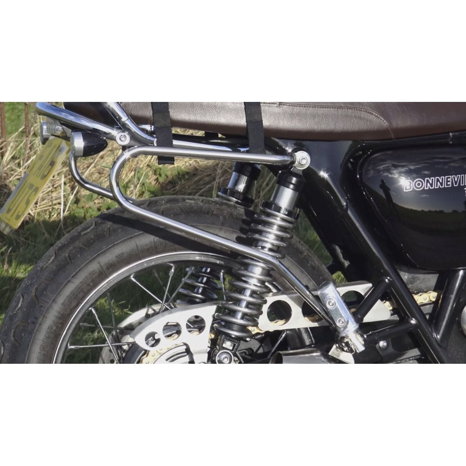 Motone Triumph saddlebag support - Polished stainless
