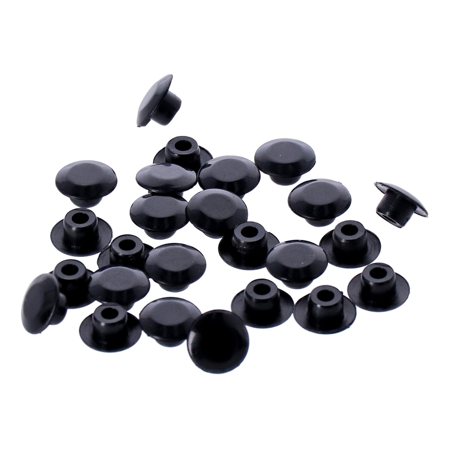 MCS Push-in mushroom allen head plugs 3/8" - Black