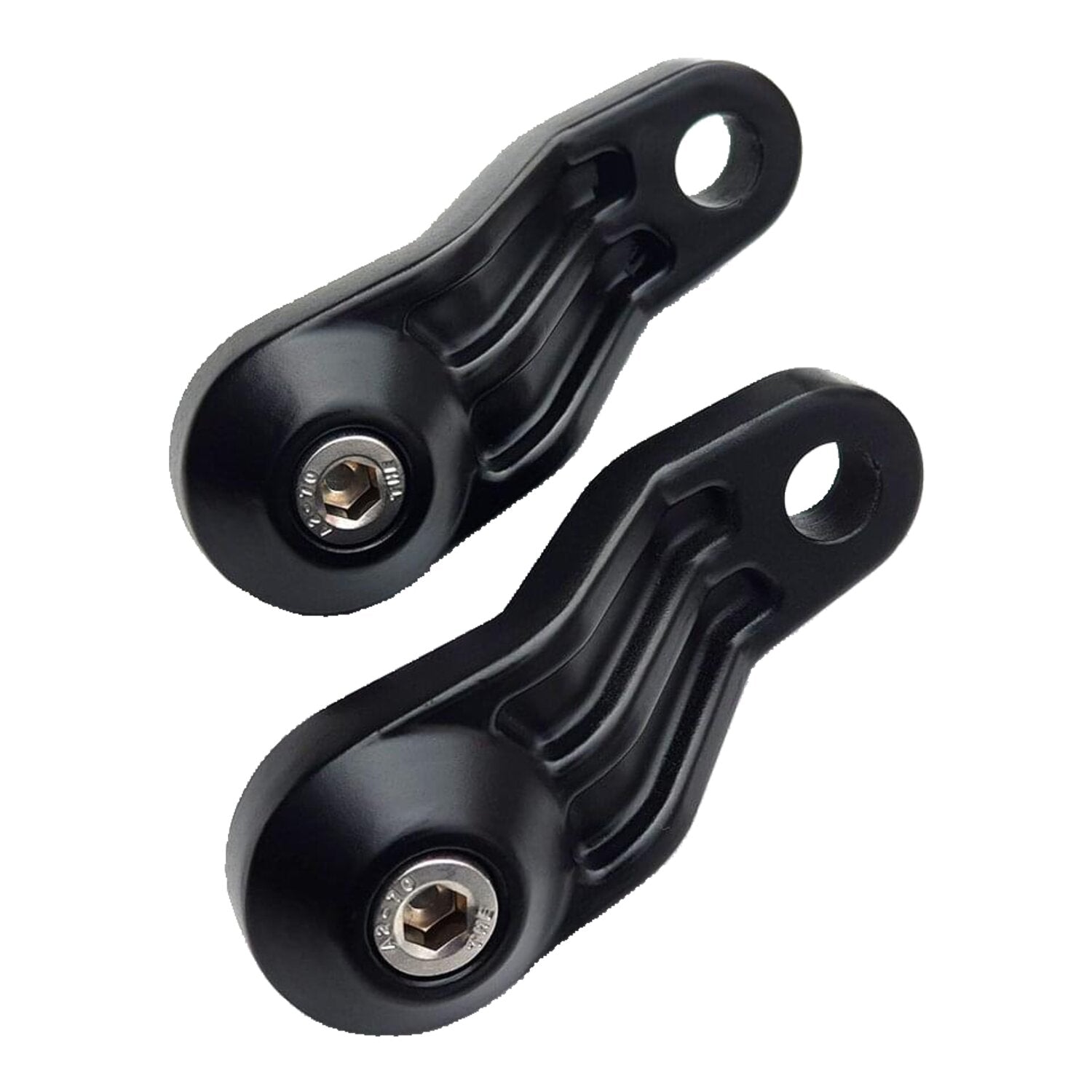 Motone ribbed Triline turn signal brackets - Black