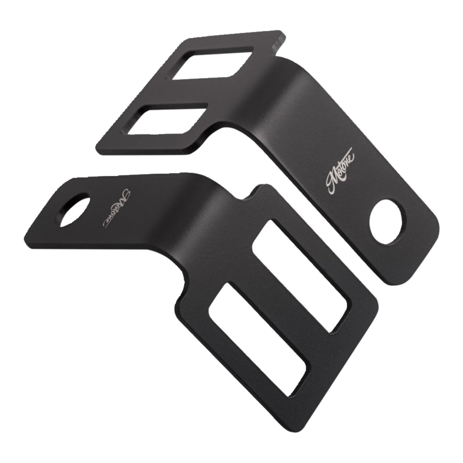 Motone turn signal brackets under seat mount - Black