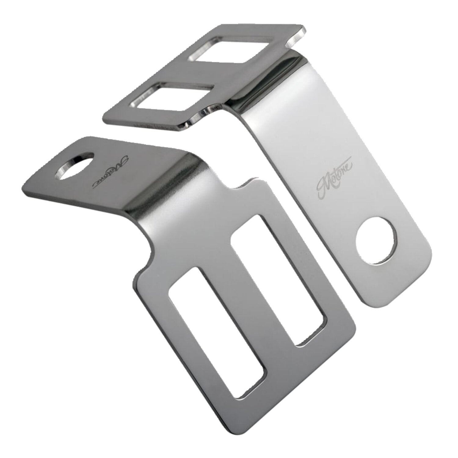 Motone turn signal brackets under seat mount - Polished