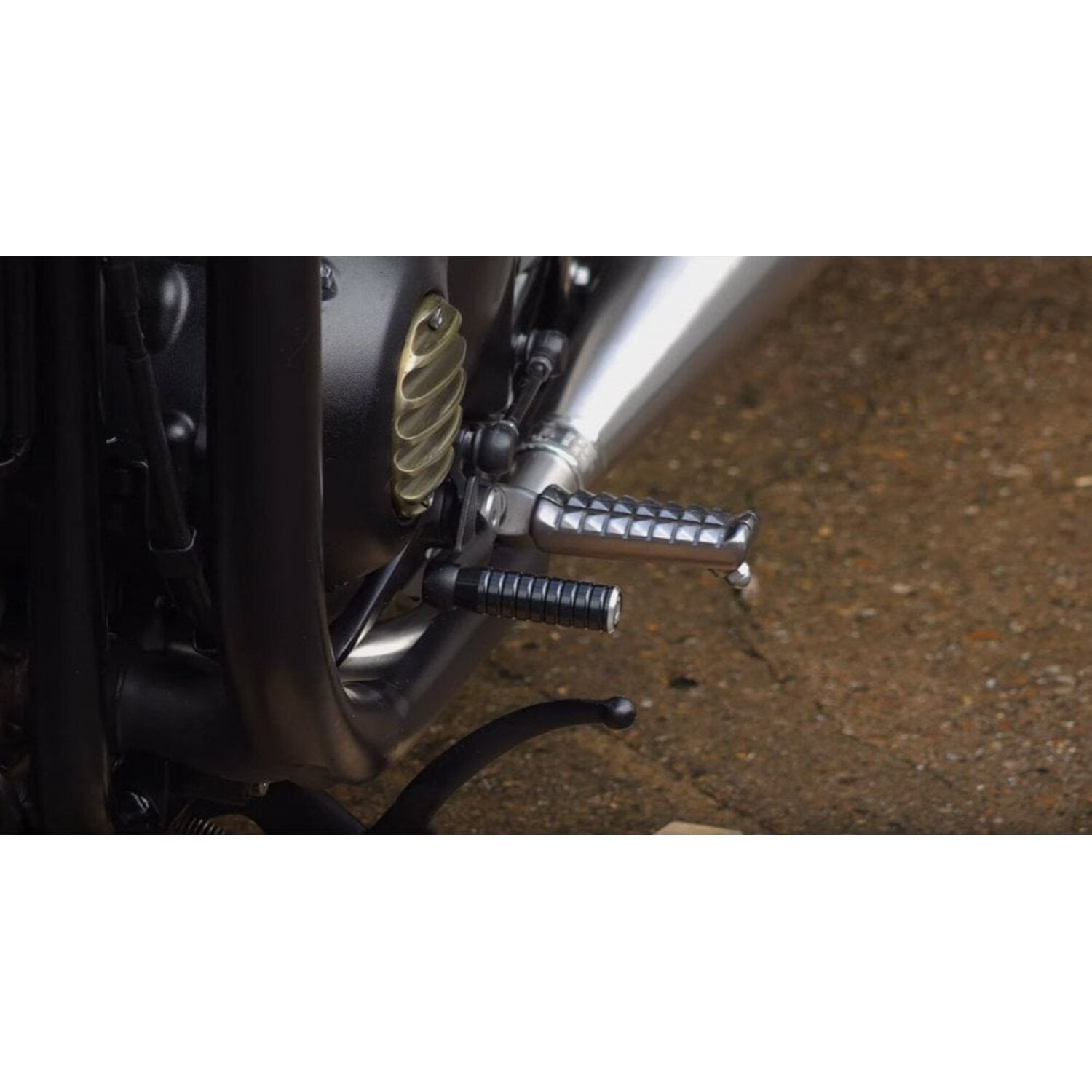 Motone extented shifter peg ribbed - Black