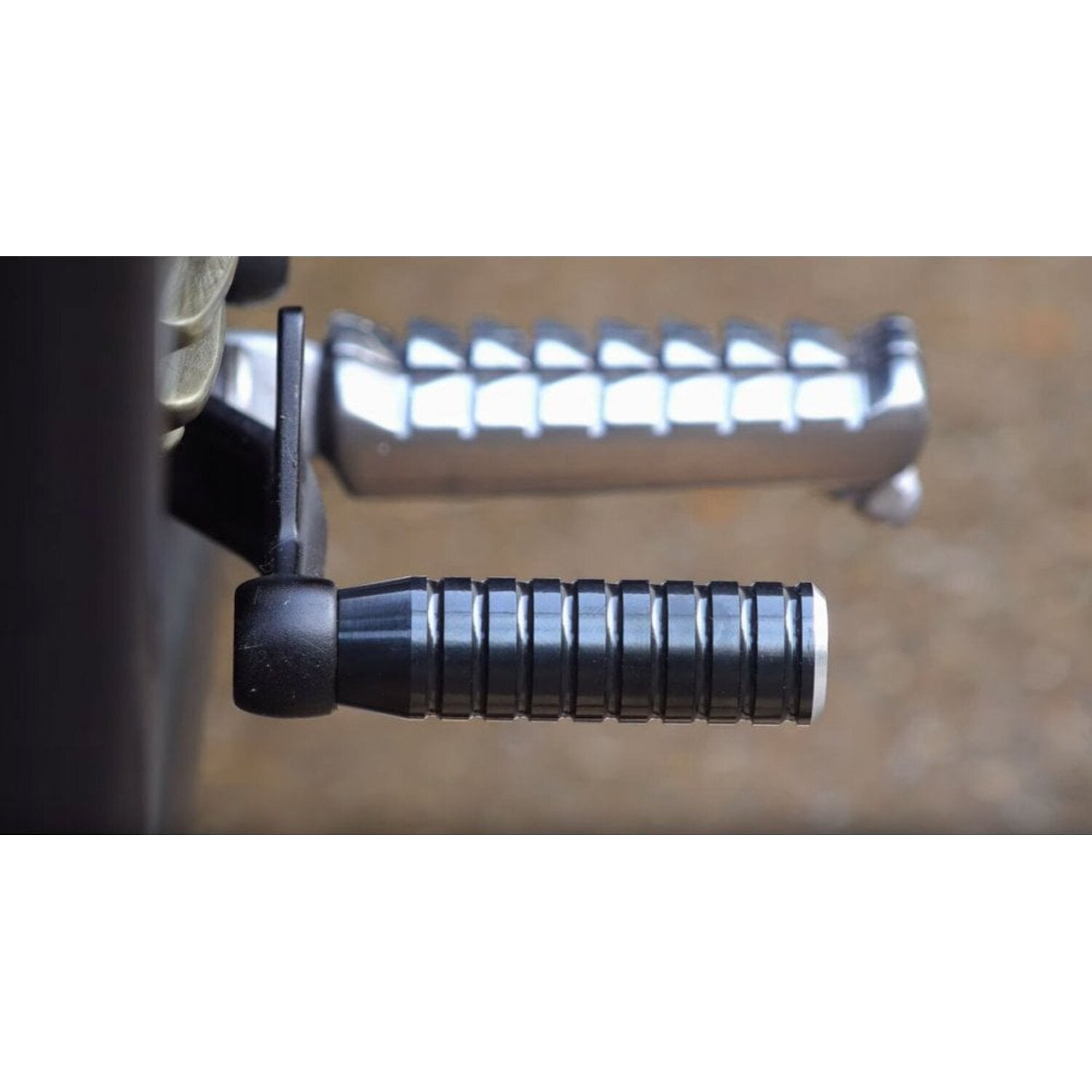 Motone extented shifter peg ribbed - Black