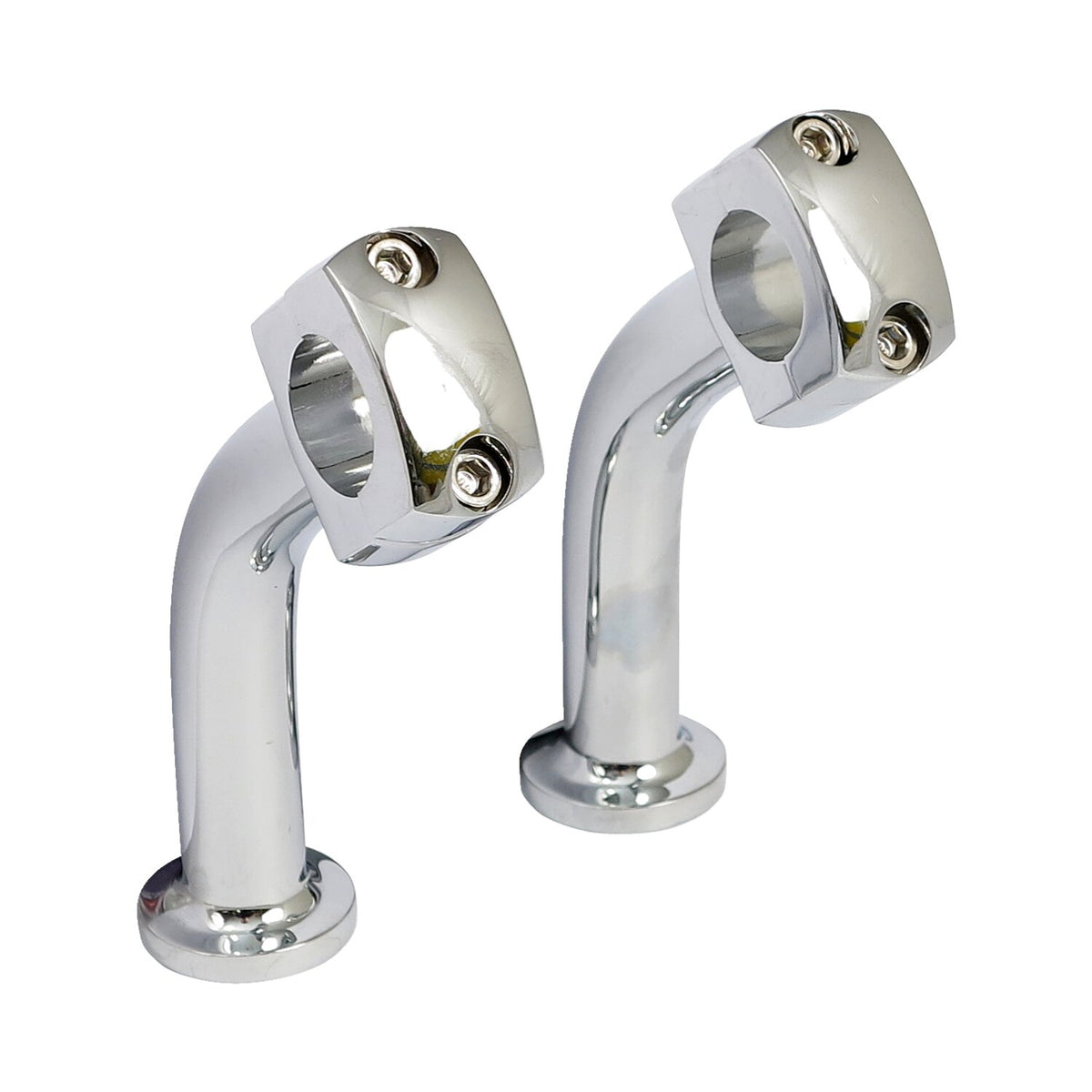 MCS Domed Pullback riser set - 5" rise - Chrome