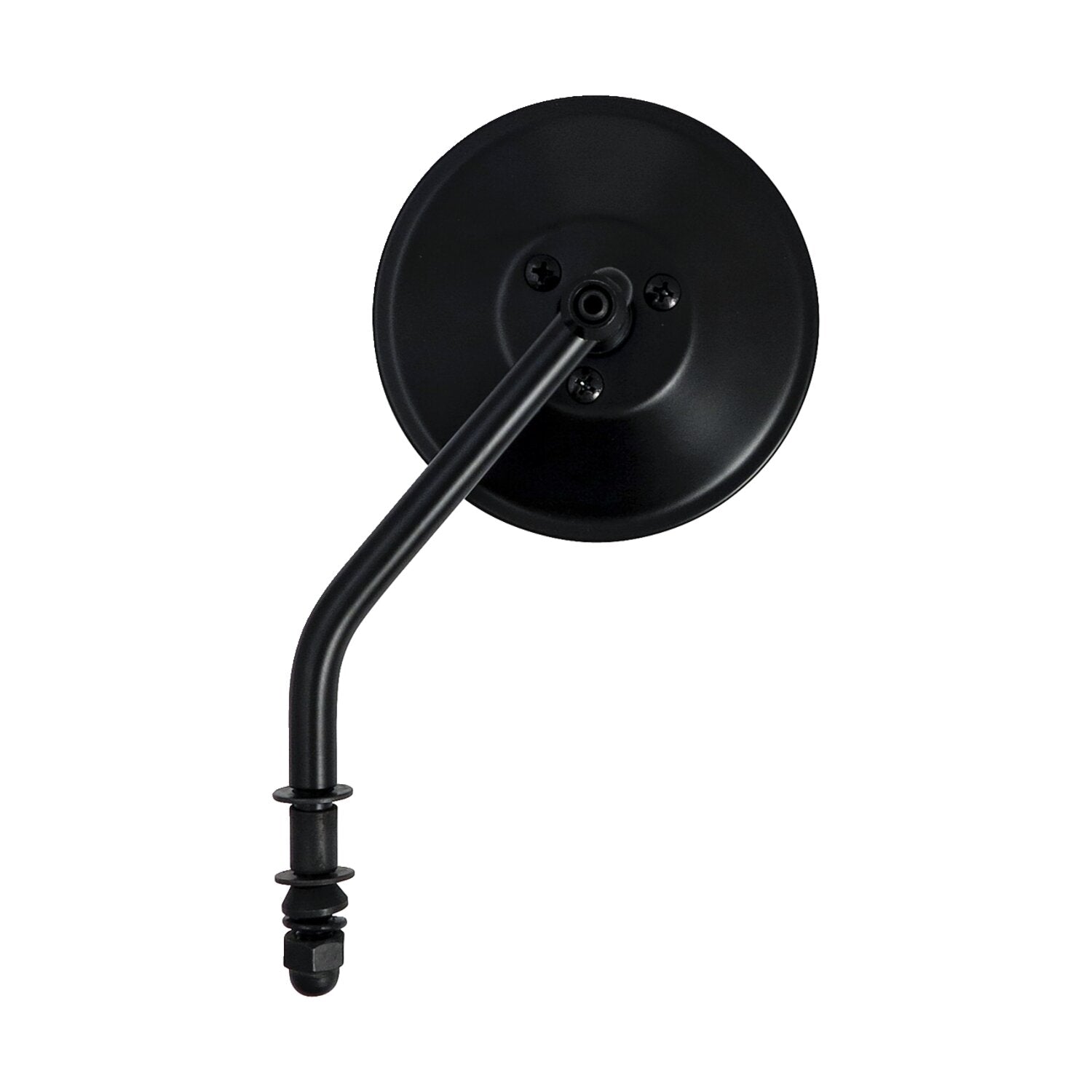 MCS Steel 4" round mirror - Black short stem