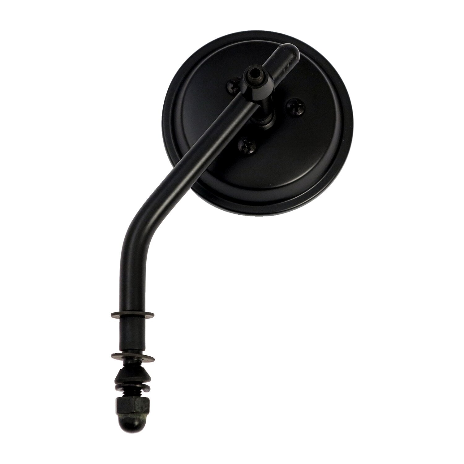 MCS Steel 3" round mirror - Black short stem