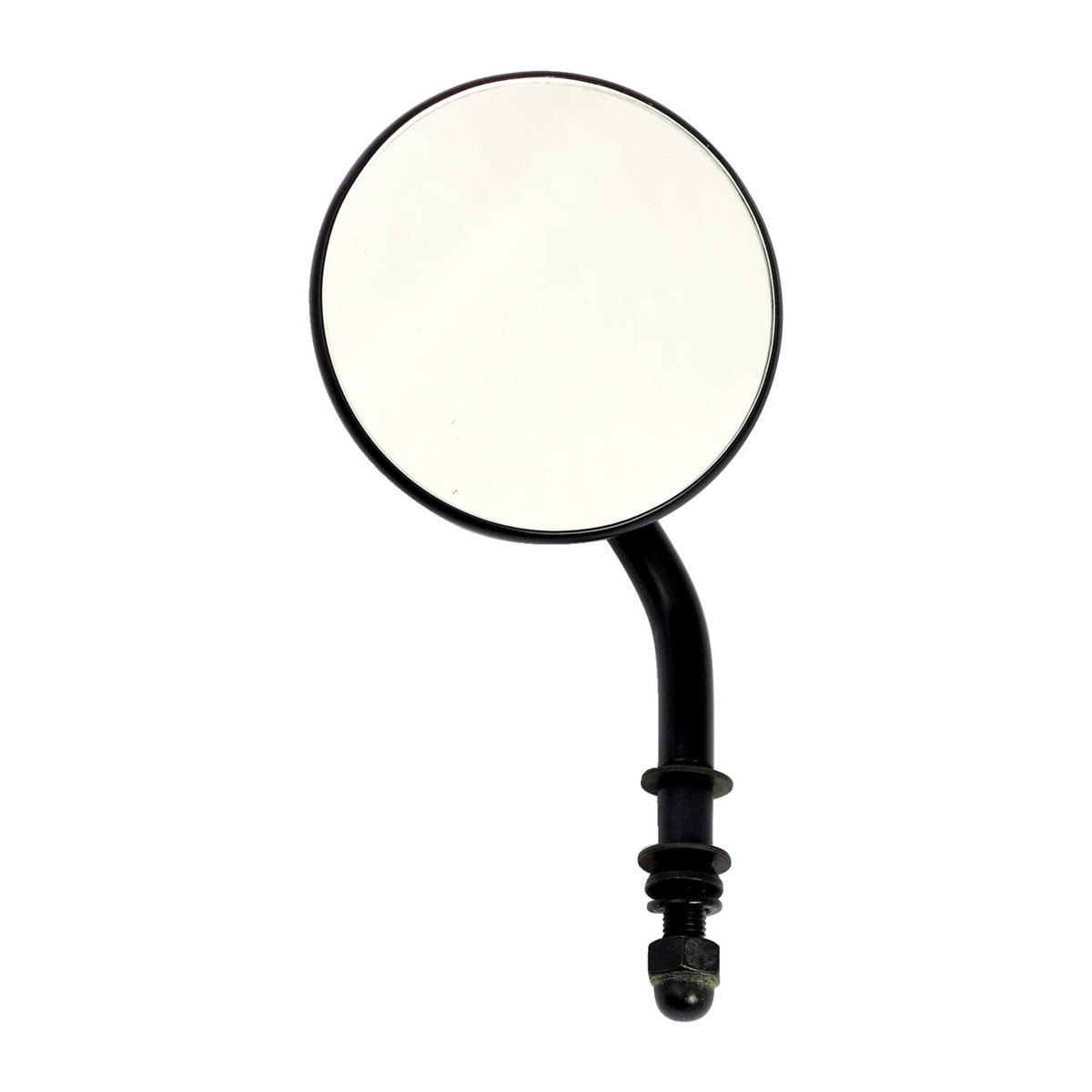 MCS Steel 3" round mirror - Black short stem