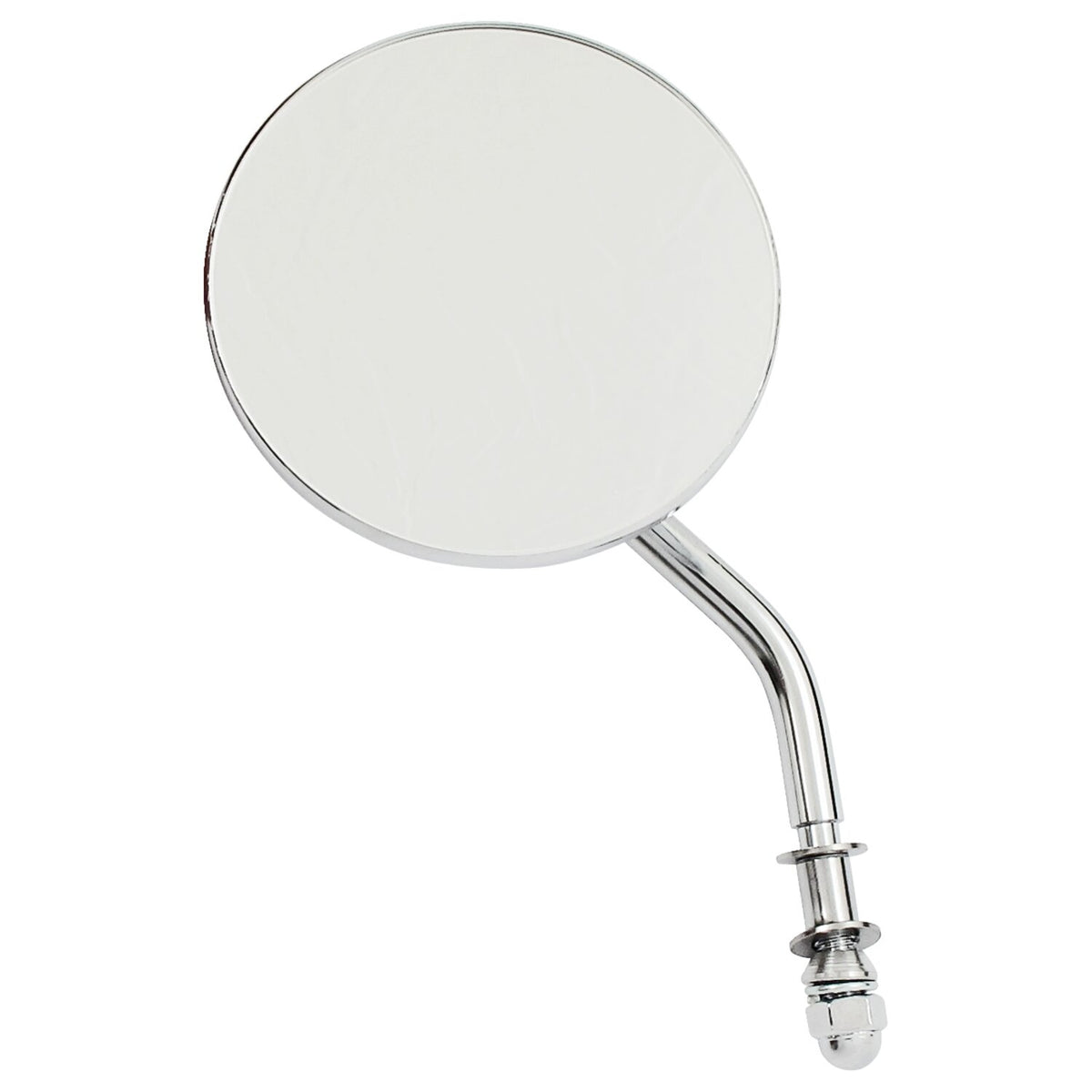 MCS Steel 4" round mirror - Chrome short stem