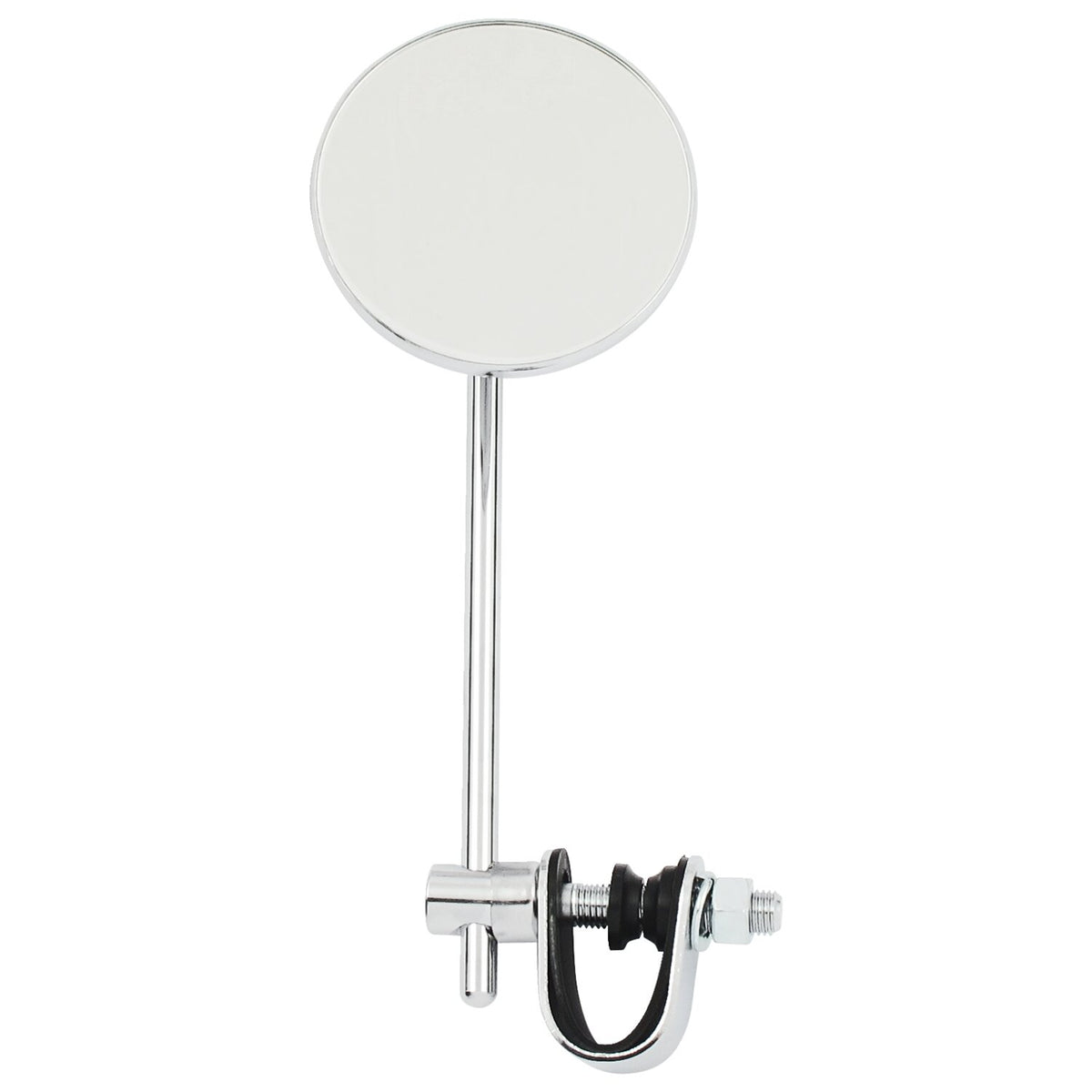 MCS Round clamp-on style steel mirror 3" with 6" stem