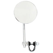 MCS Round clamp-on style steel mirror 4" with 5" stem