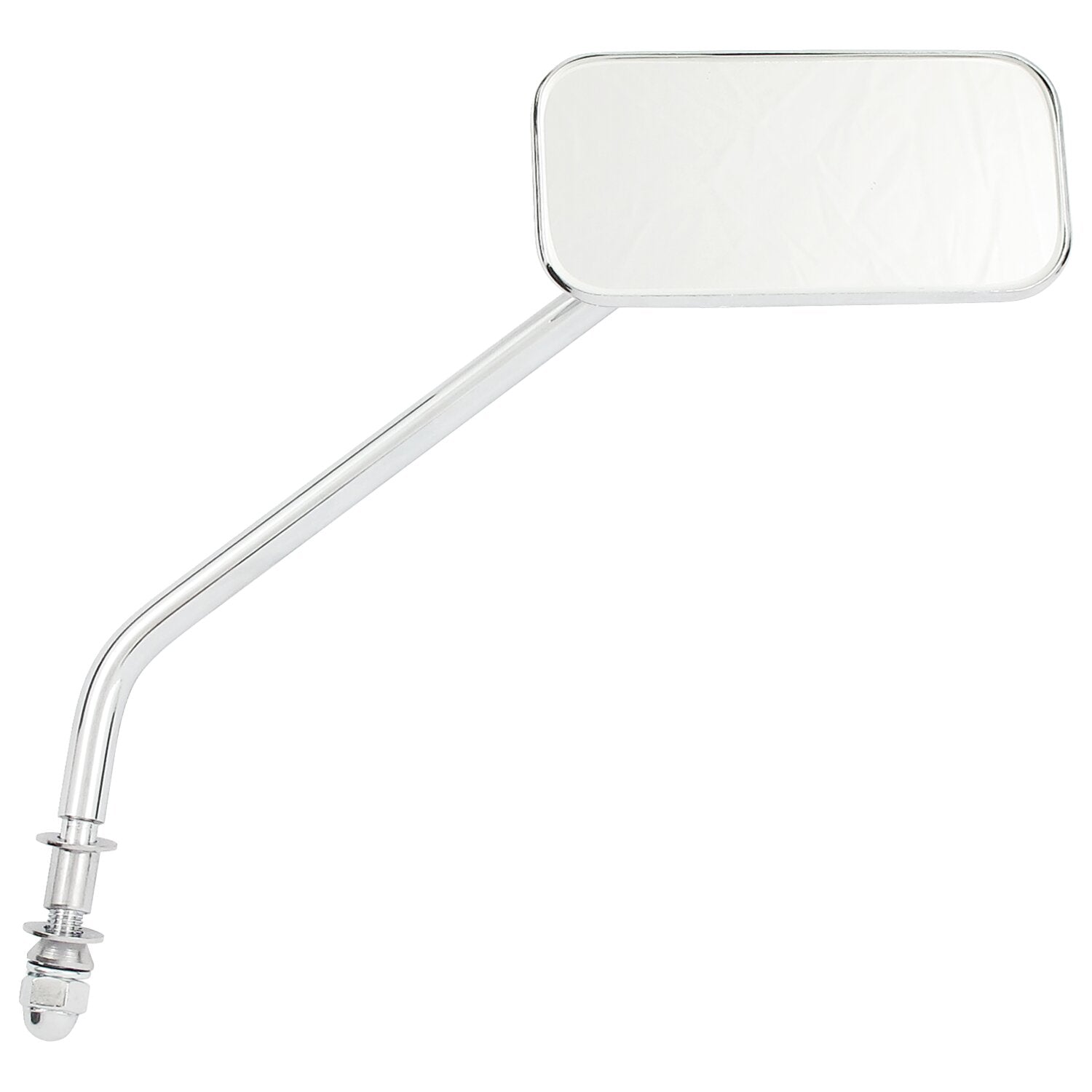 MCS Small rectangular mirror - long stem chrome