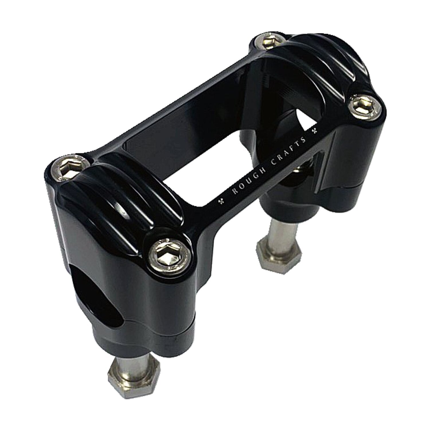 Rough Crafts M8 Softail 1.3" finned risers - Black