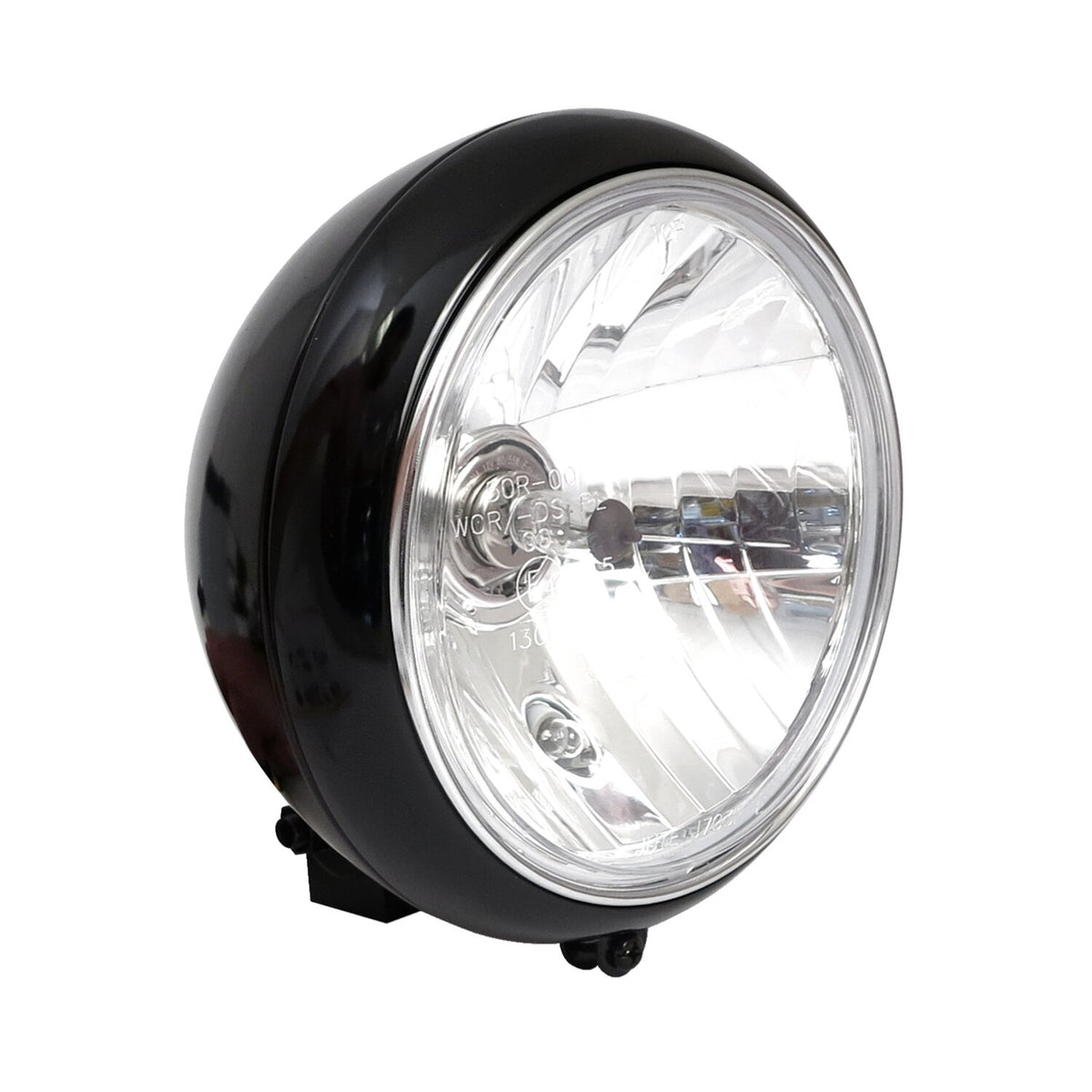 MCS 7" H4 headlamp for FL models - Clear lens - Black