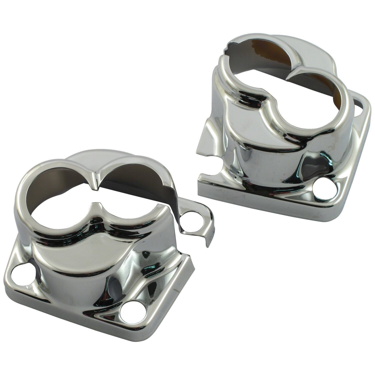 MCS Evo Big Twin tappet block cover set - Chrome