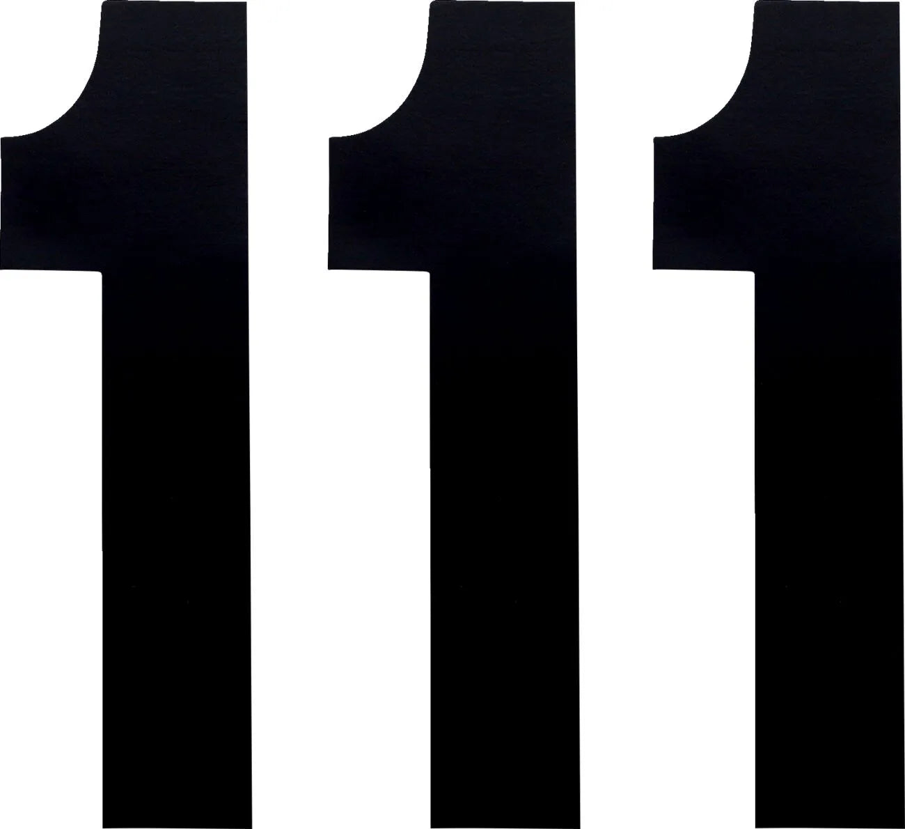 Factory Effex Standard Number Plate Graphic - Black 8"