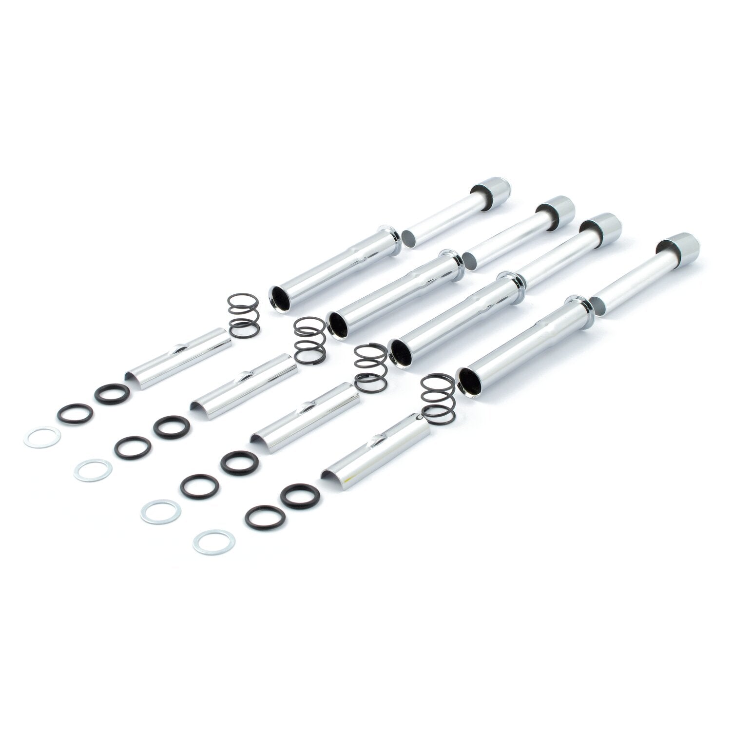 MCS Complete Twin Cam pushrod cover kit - Chrome