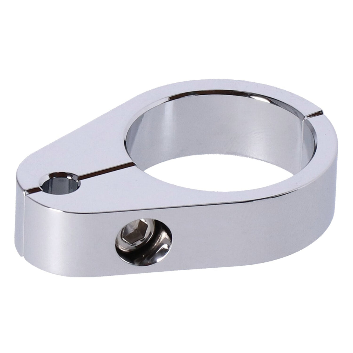 MCS 2-piece frame cable clamp - Throttle - Chrome