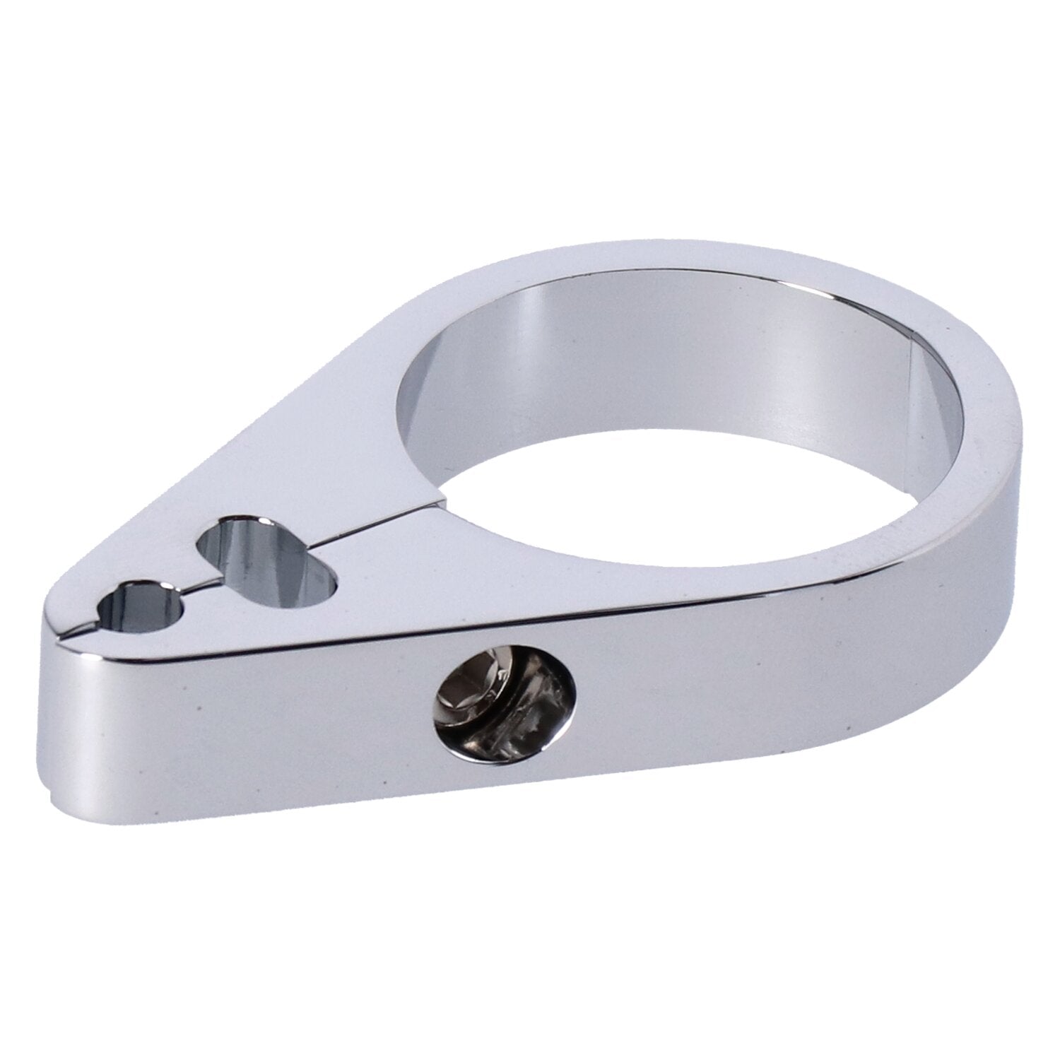 MCS 2-Piece frame cable clamp - Throttle/Idle/Brake - Chrome