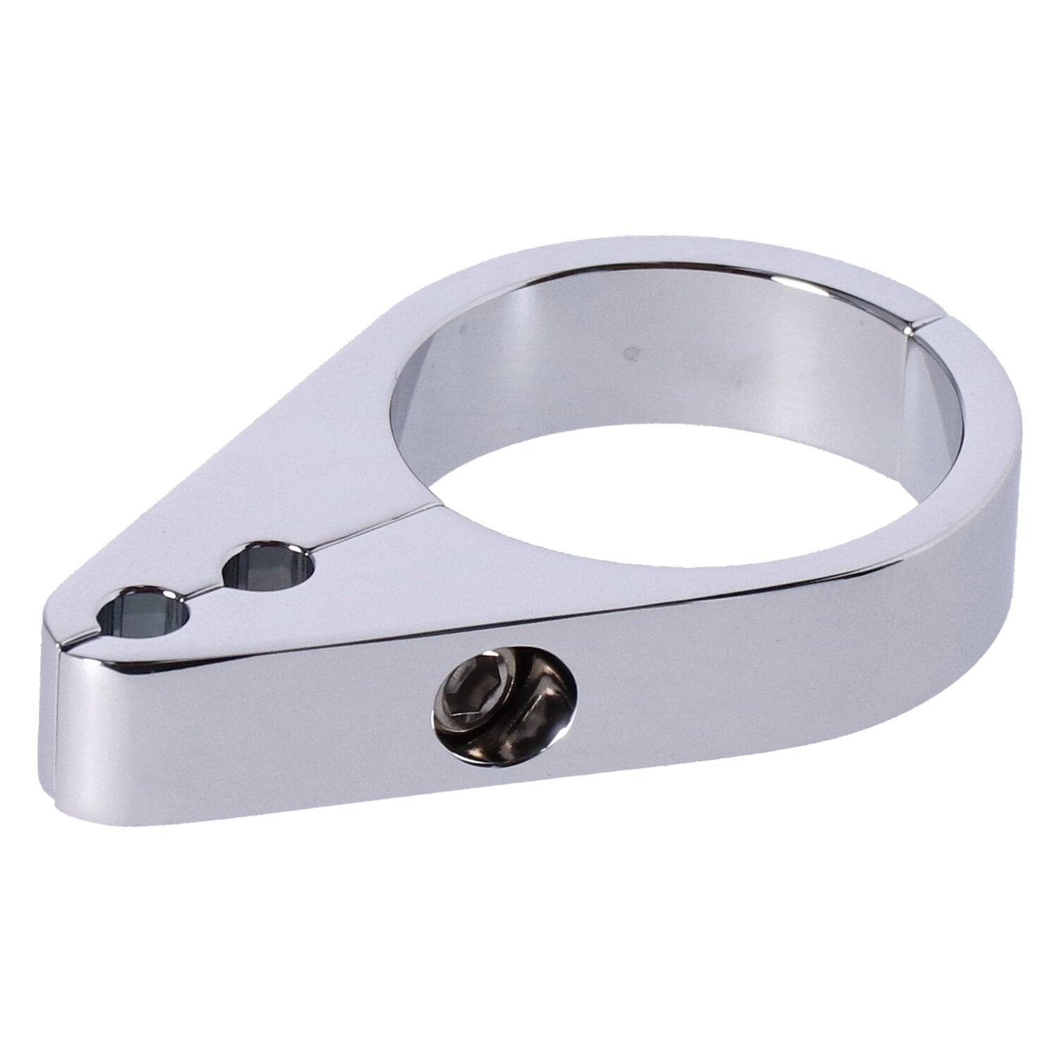 MCS 2-piece frame cable clamp - Throttle/Idle - Chrome