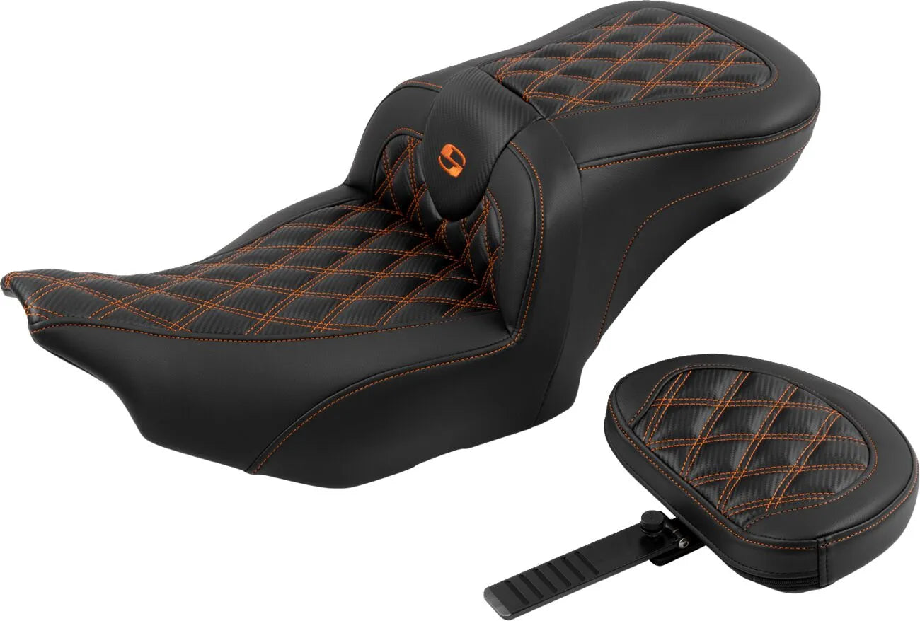 Saddlemen Roadsofa Lattice Stitch Seat - For Harley Davidson