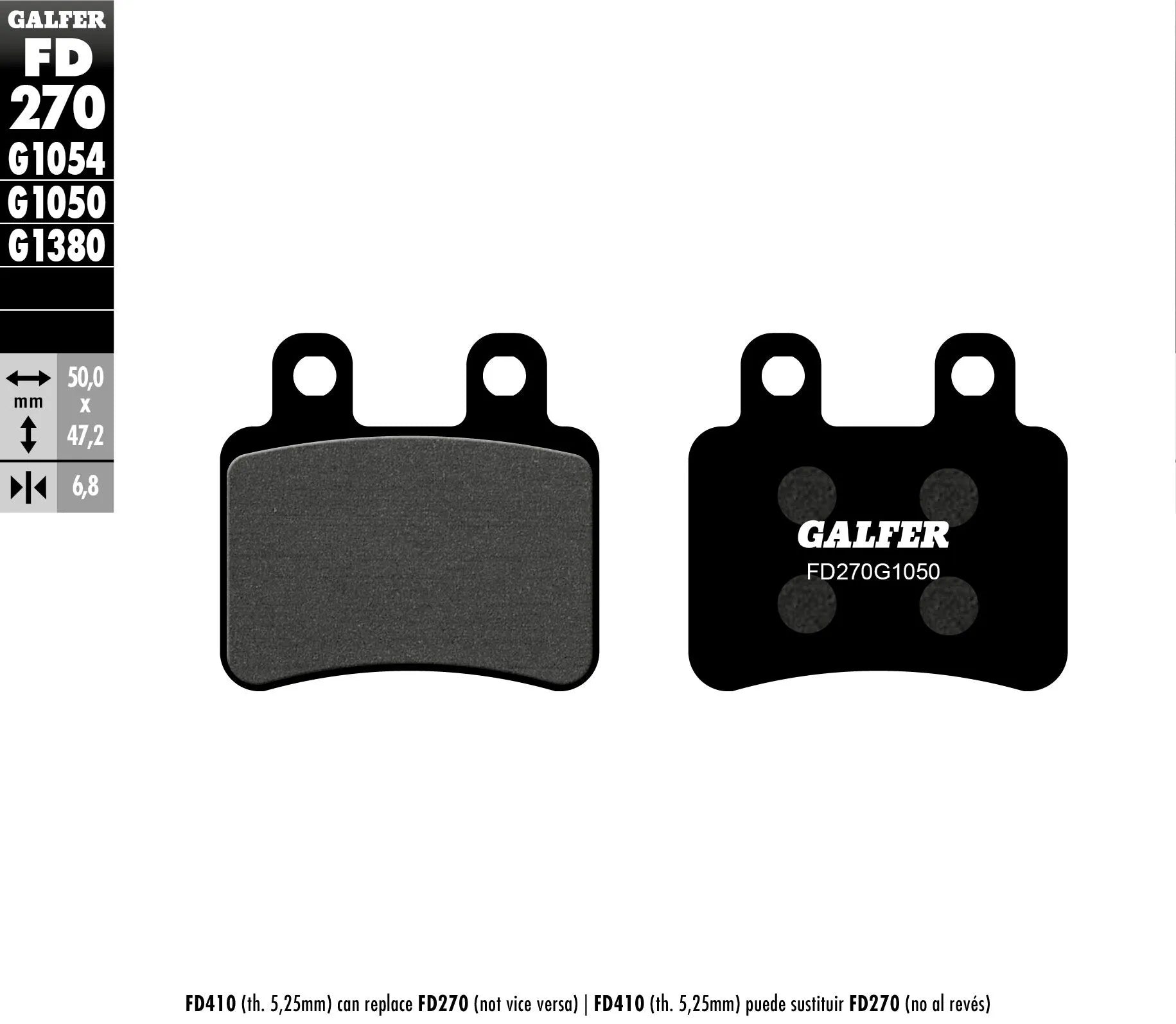 Galfer Organic Brake Pad Set For Motorcycle