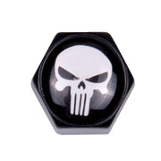 Trik Topz Block Skull valve caps - Black/white
