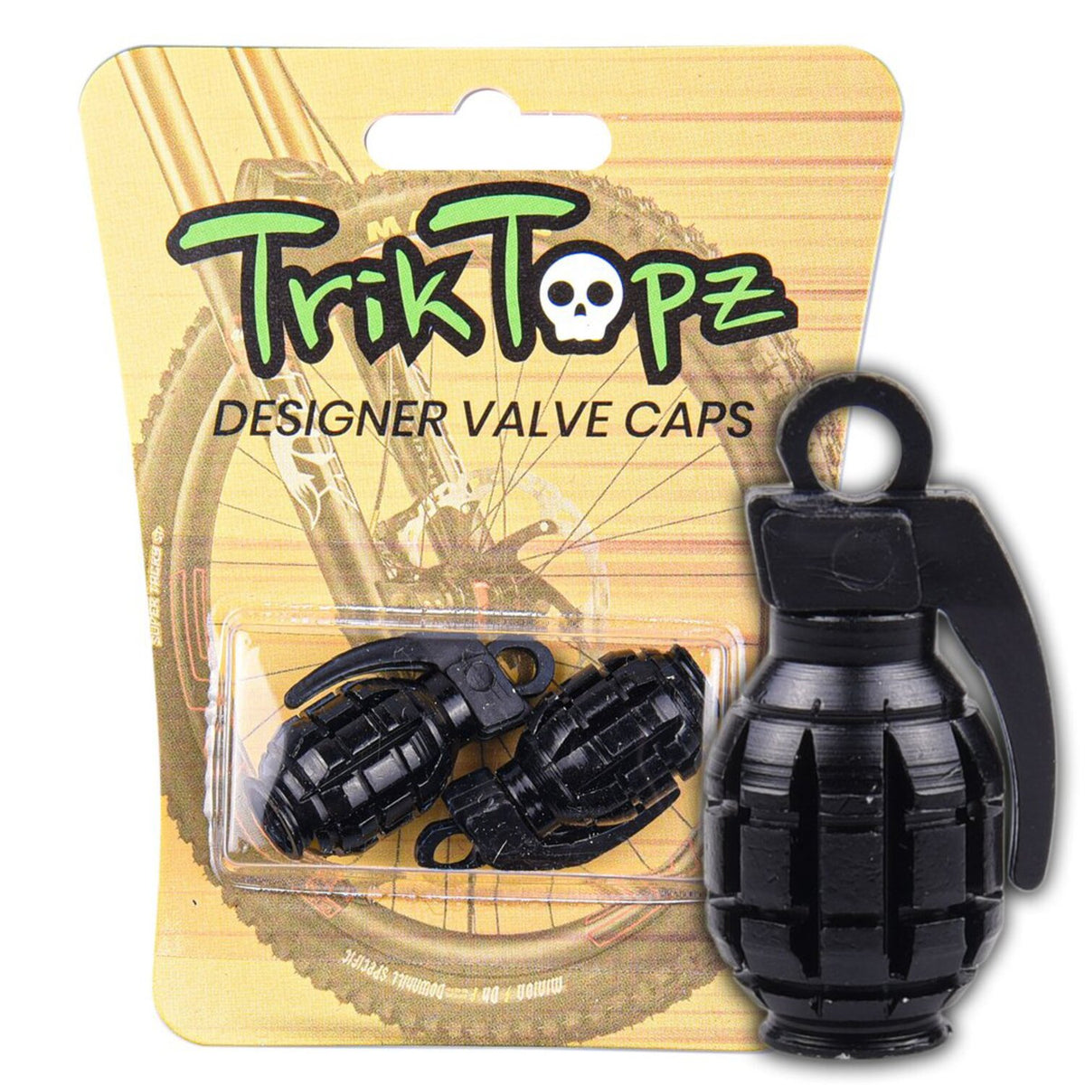 Trik Topz Hand Grenade valve caps - Black