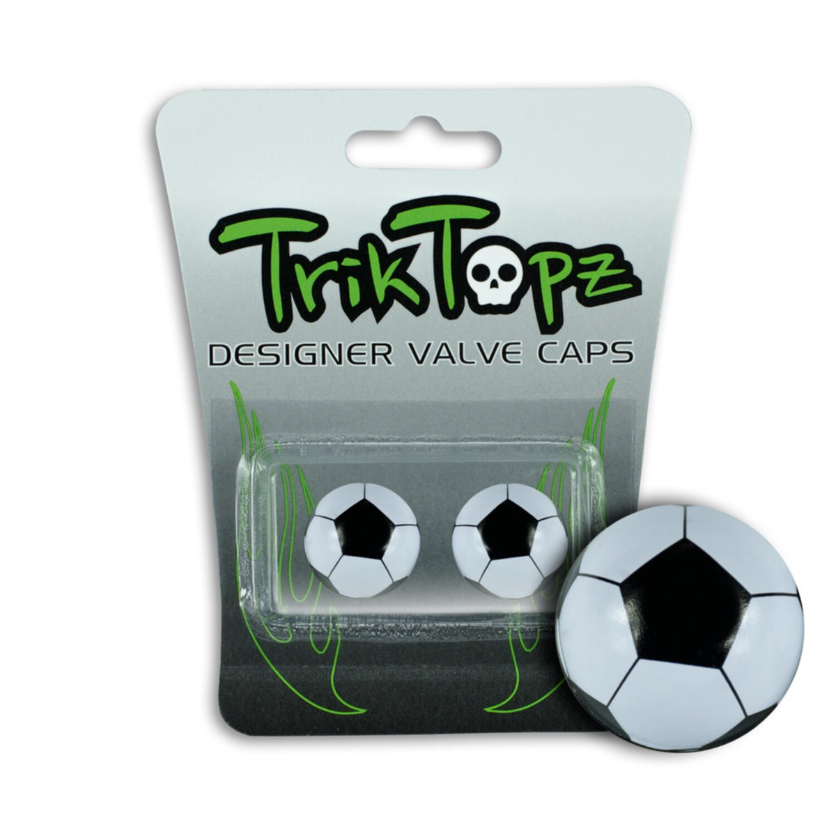 Trik Topz Soccer Ball valve caps - Black