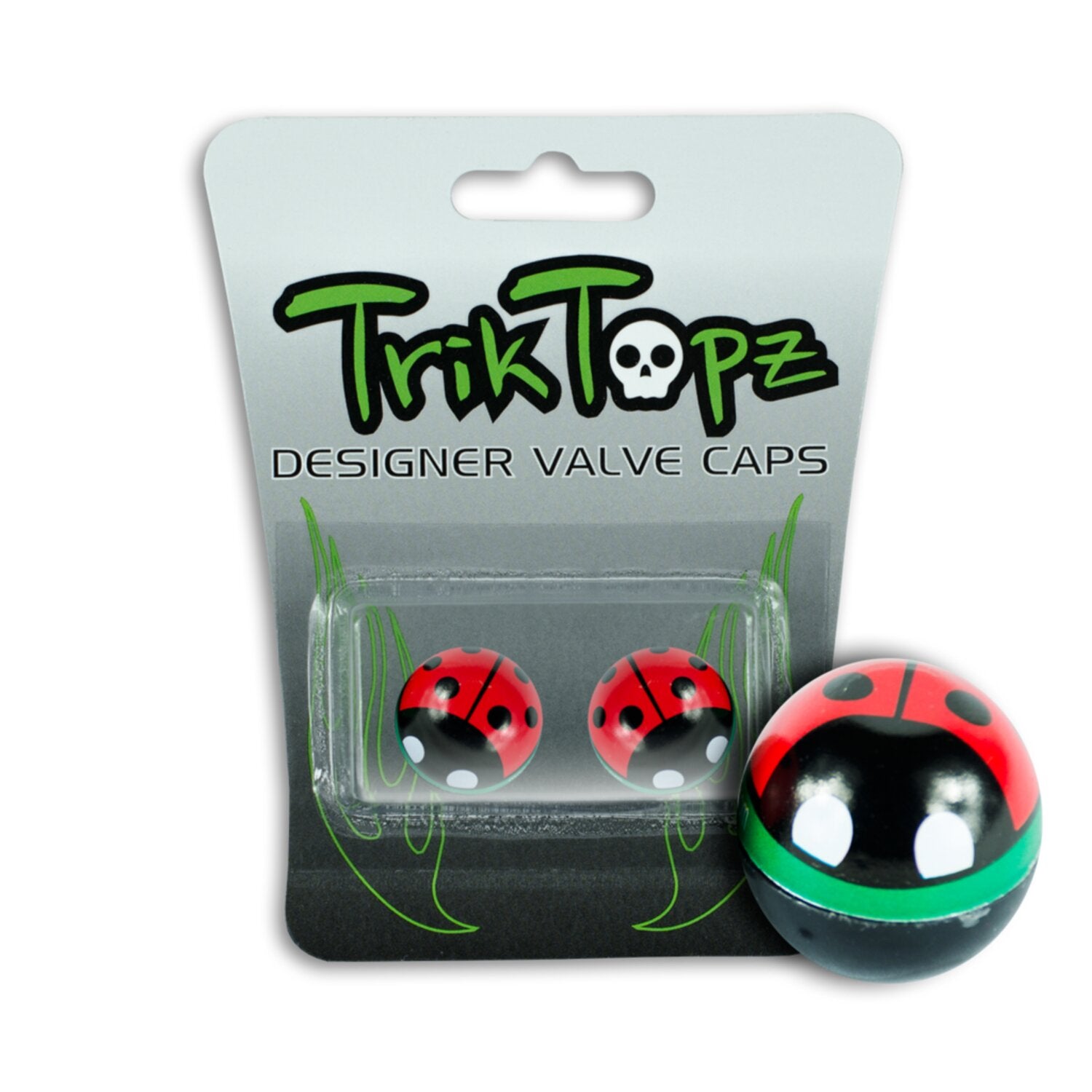 Trik Topz Lady bug valve caps - Red