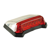 MCS Nitro mini fender LED taillight - Chrome - Red lens