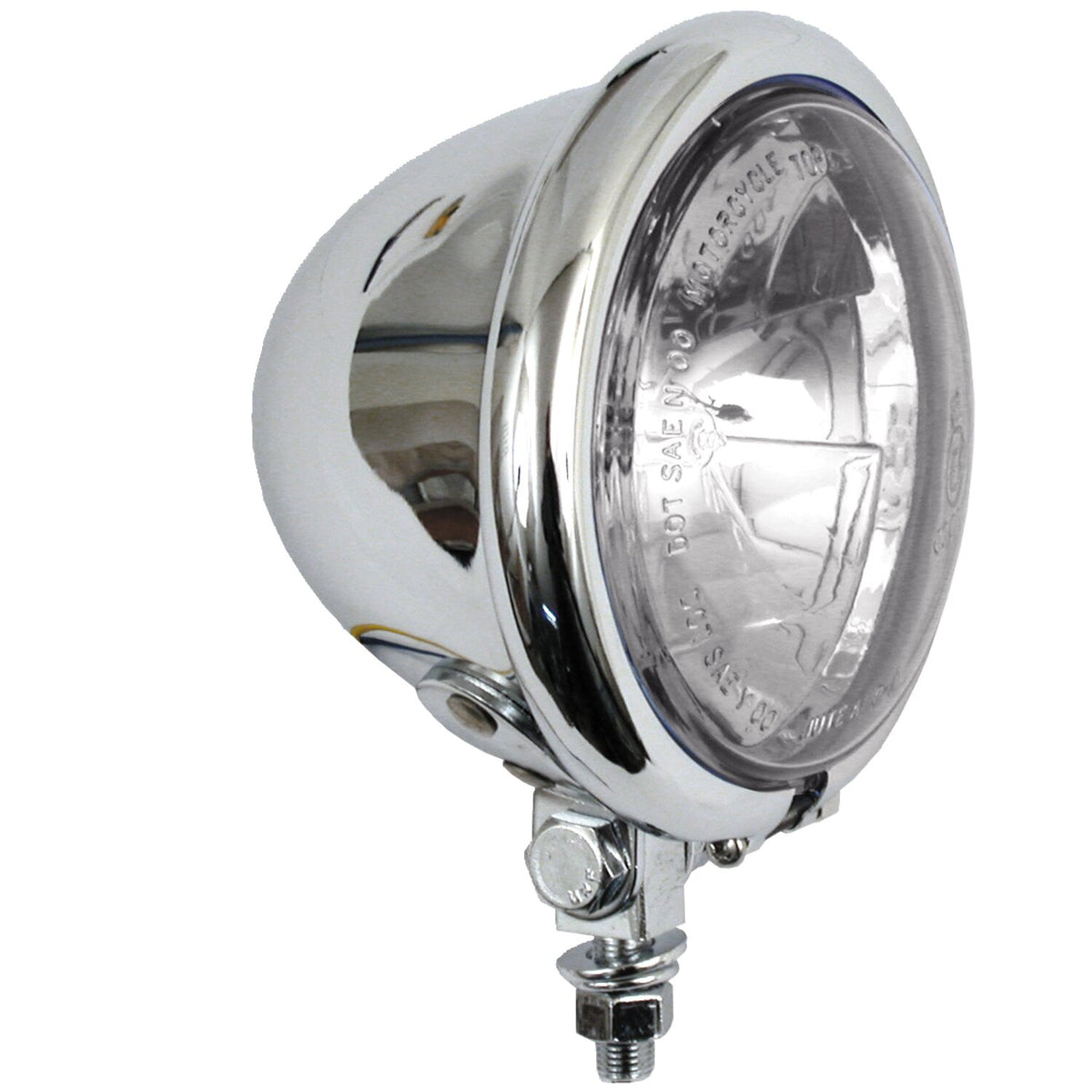 MCS 4-1/2" H3 Bates style spotlamp - Chrome - Clear lens