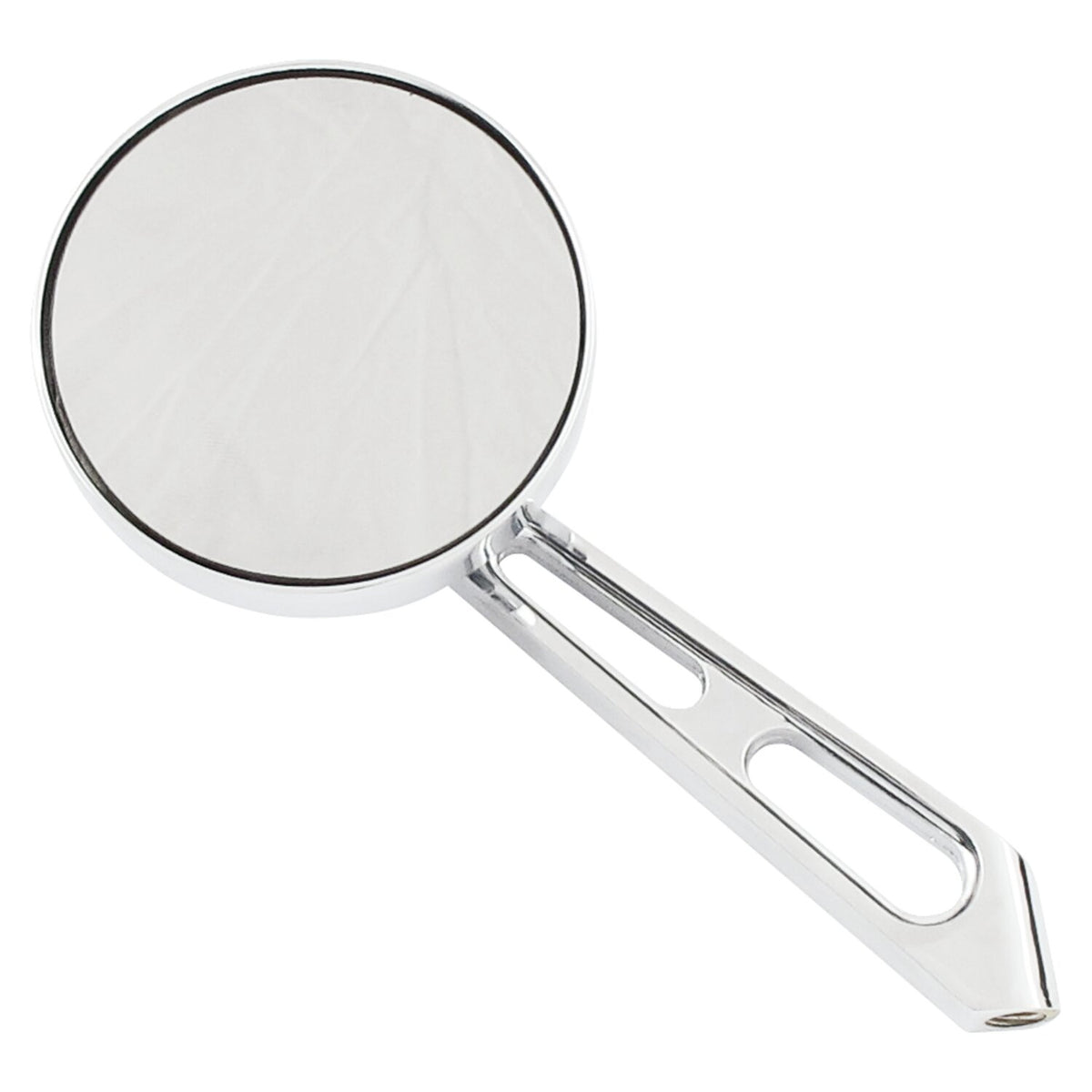 MCS Mini-round aluminum mirror - Chrome short stem l&r