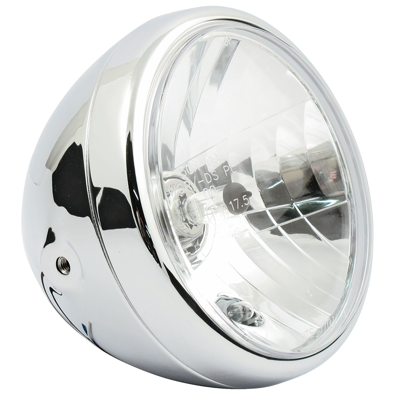 MCS Reno 7" H4 headlamp - no halo ring - Chrome