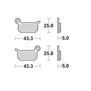 Moto-master Racing Brake Pads Offroad Sintered Metal - Front & Rear