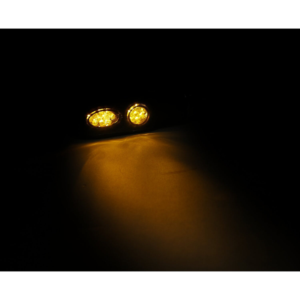 MCS Cluster LED turn signals - Black - Smoke lens