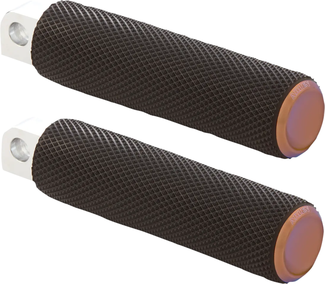 Arlen Ness Knurled Foot Pegs - Black