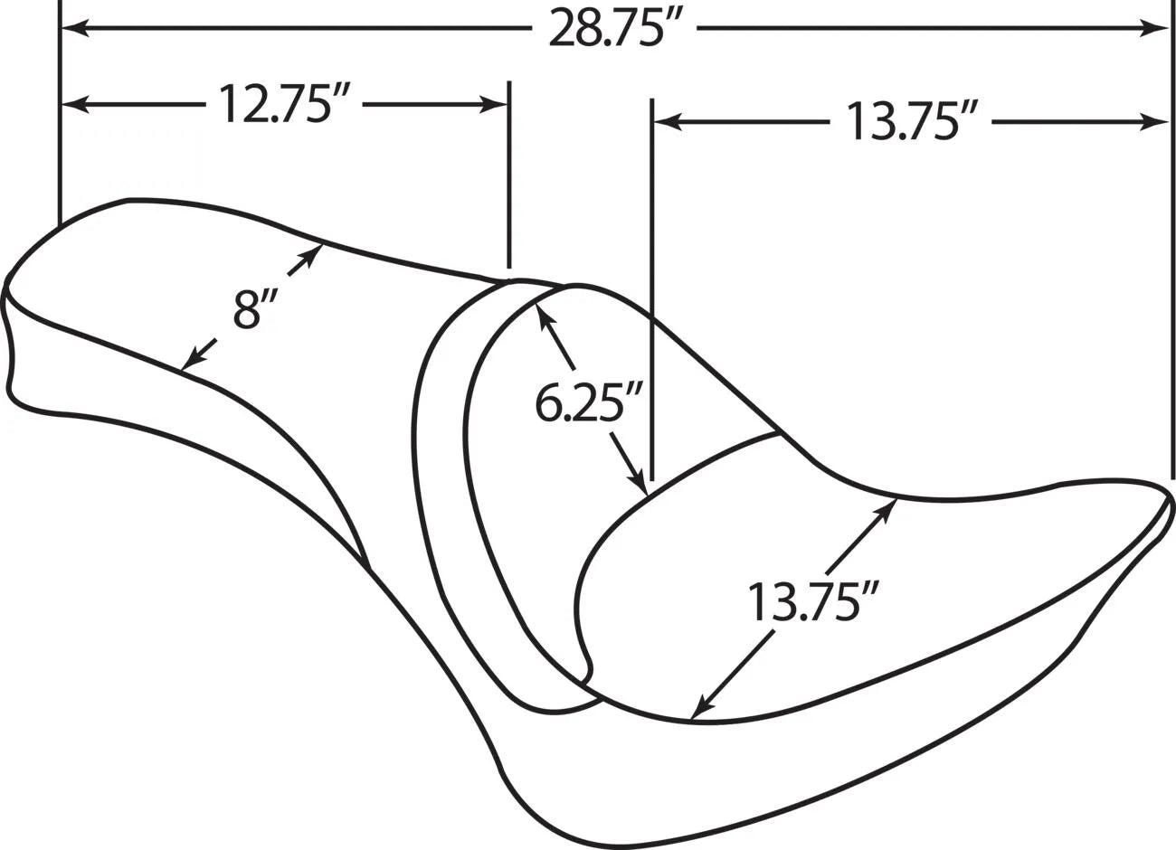 Drag Specialties Solo Leather Seat - For Harley Davidson
