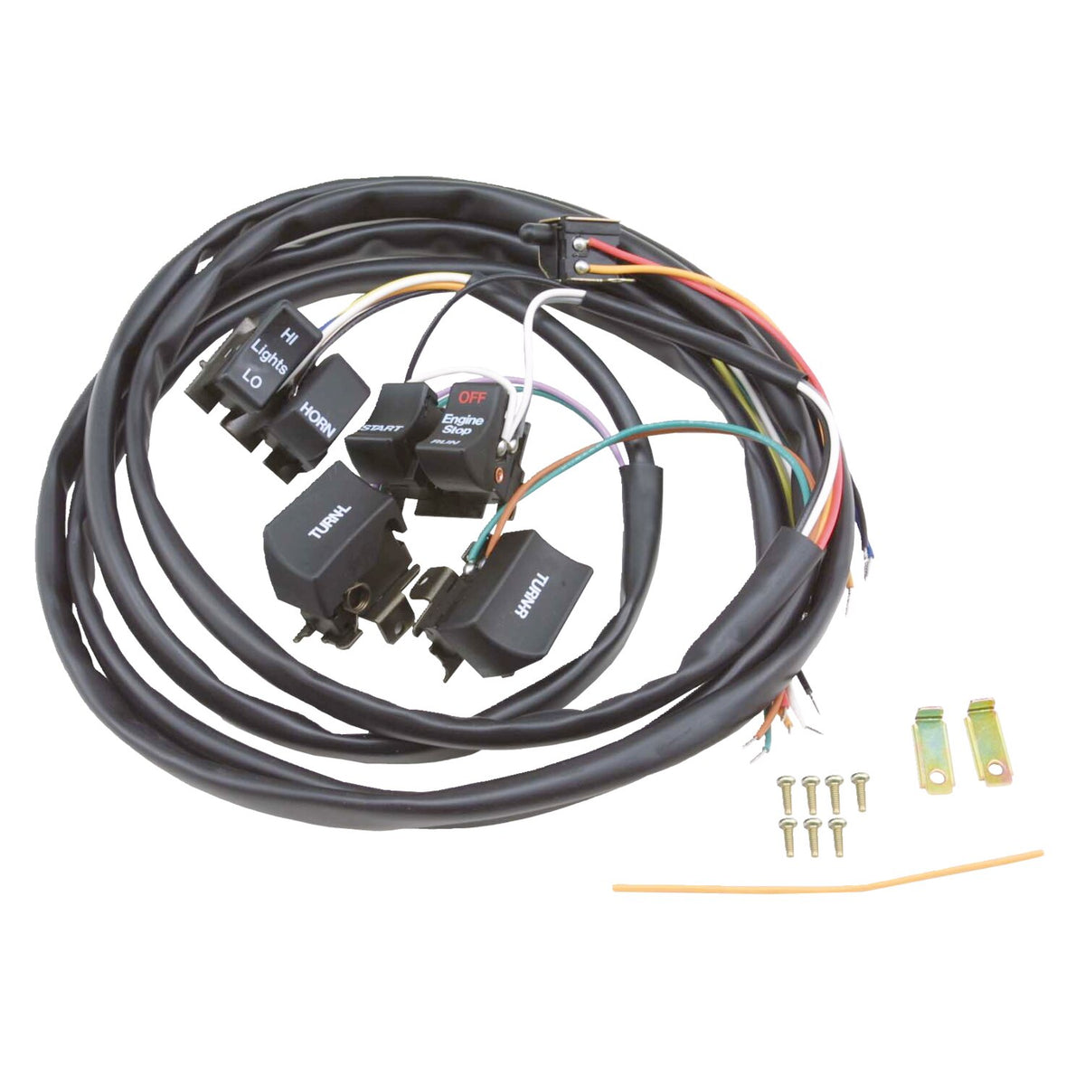 MCS Handlebar wire & switch kit - Black switches