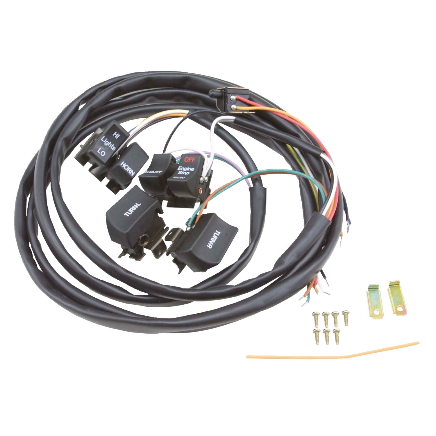 MCS Handlebar wire & switch kit - Black switches