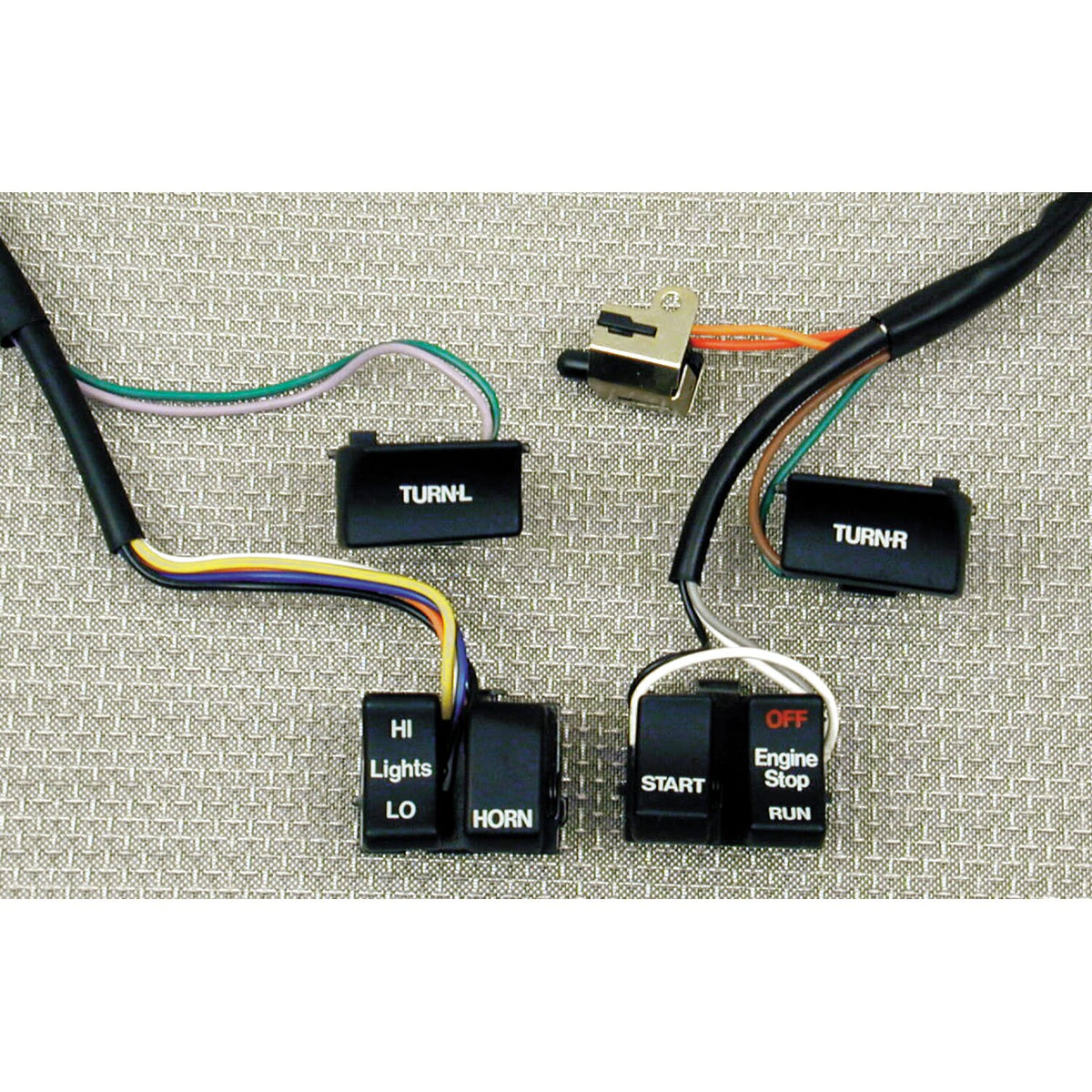 MCS Handlebar wire & switch kit - Black switches
