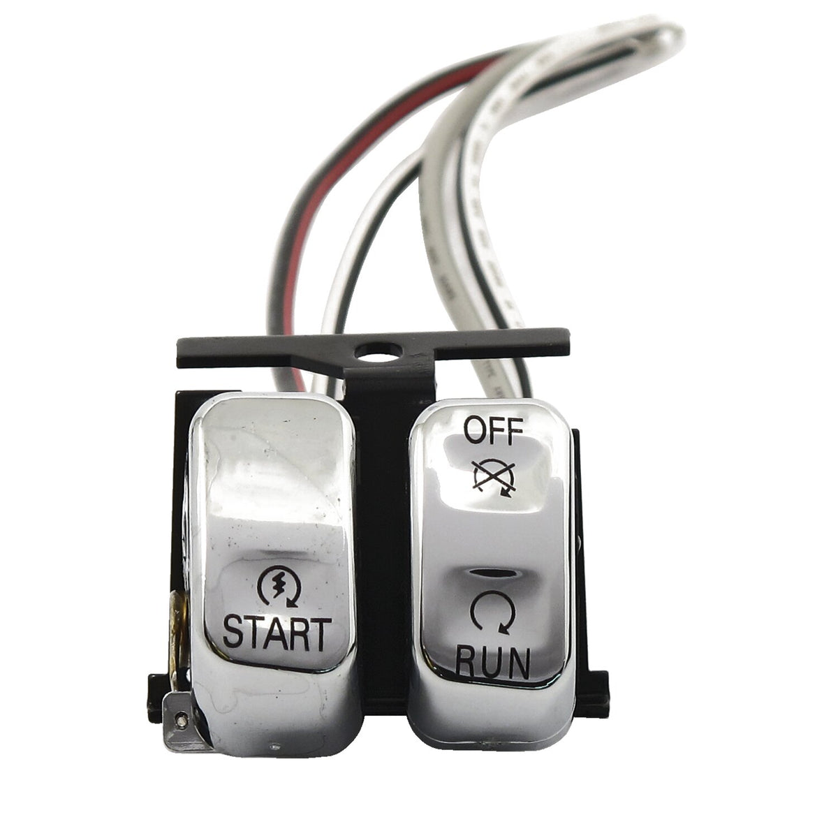 MCS Run/off/start handlebar switch set - Chrome